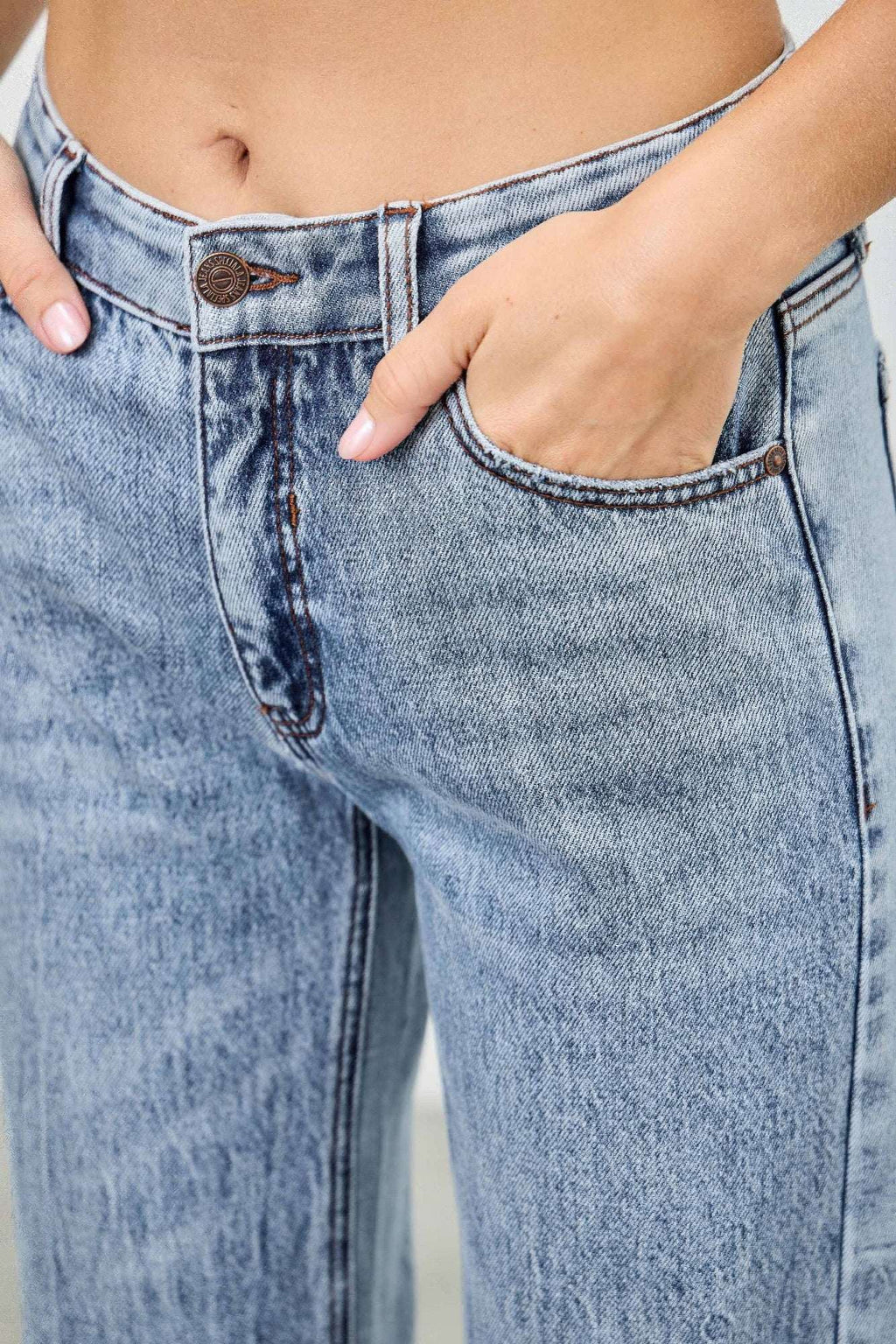 Mid Rise Relaxed Straight With Destroy - Mr Lou’s Place