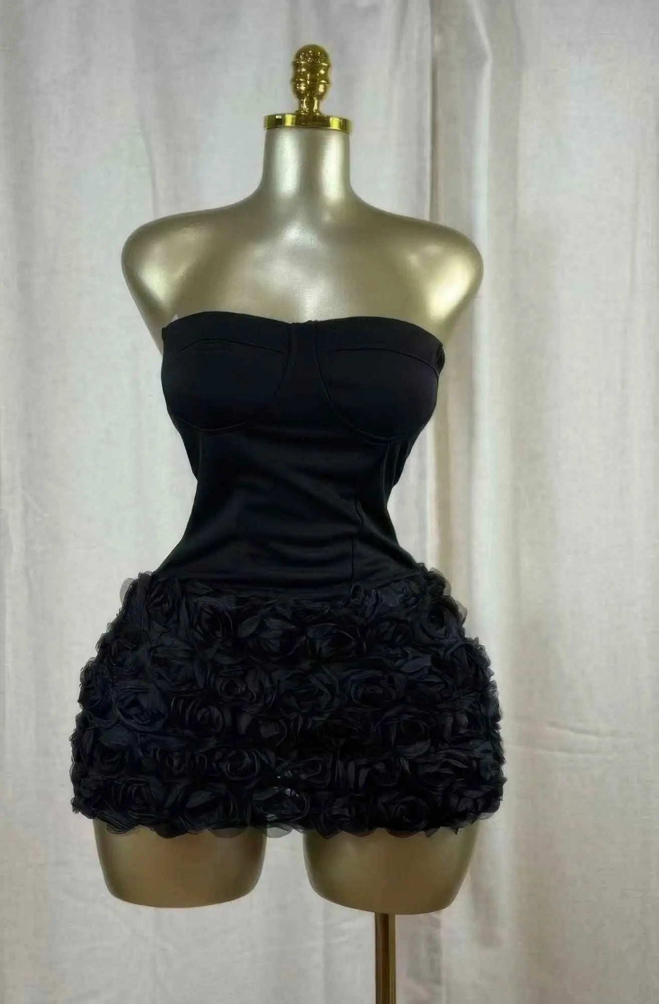 Midnight Rose Garden Mini Dress - Mr Lou’s Place