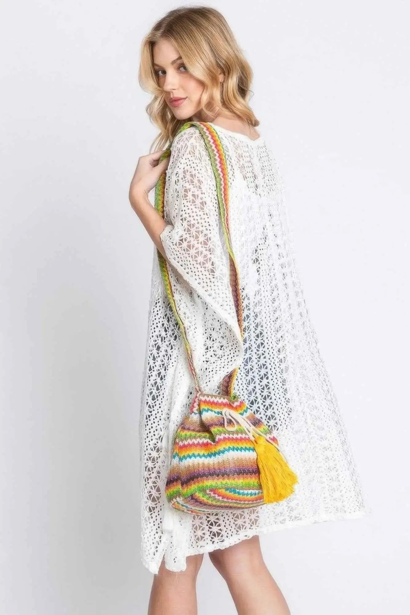 Multi Color Chevron Bucket Bag - Mr Lou’s Place