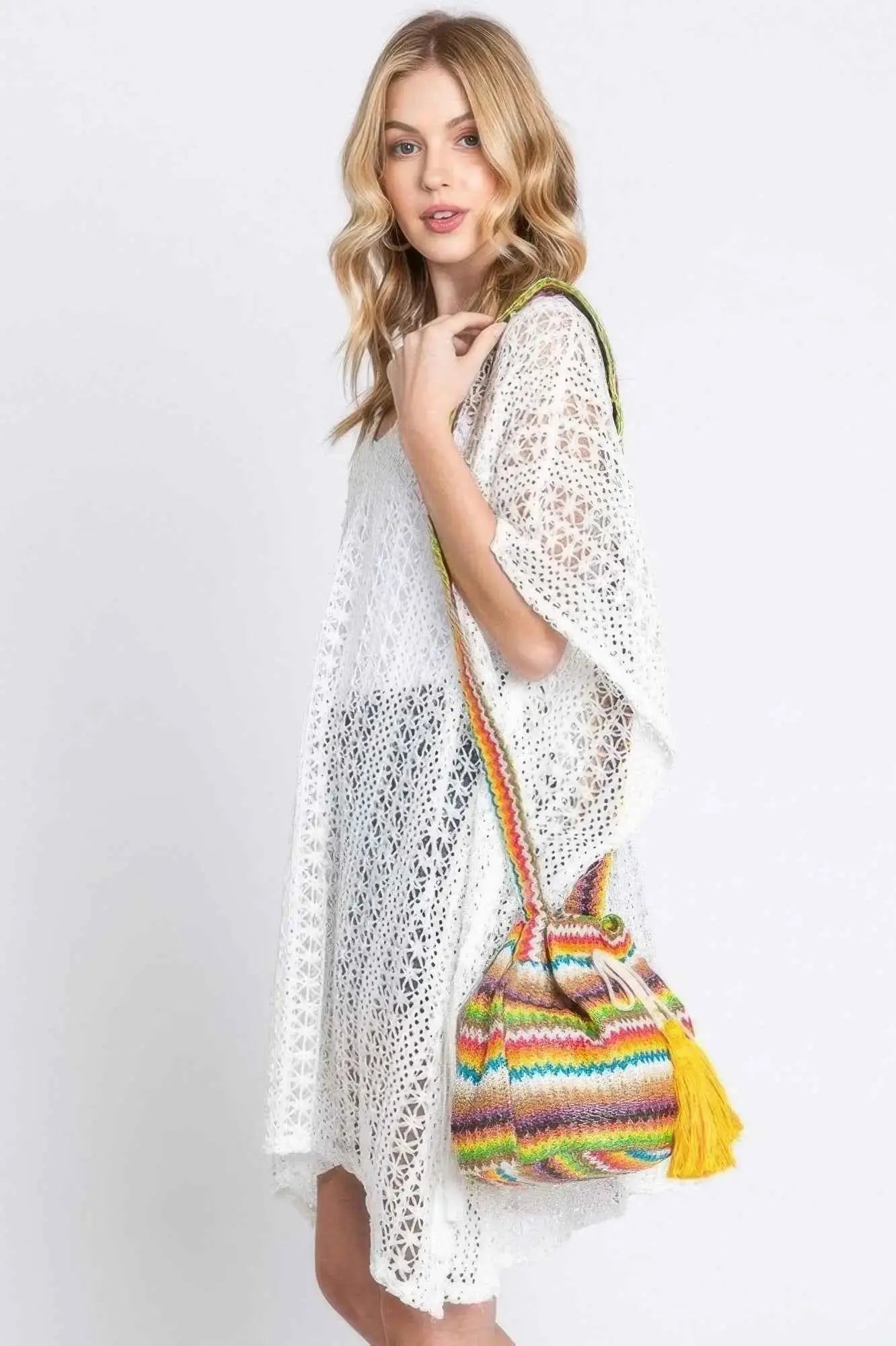 Multi Color Chevron Bucket Bag - Mr Lou’s Place