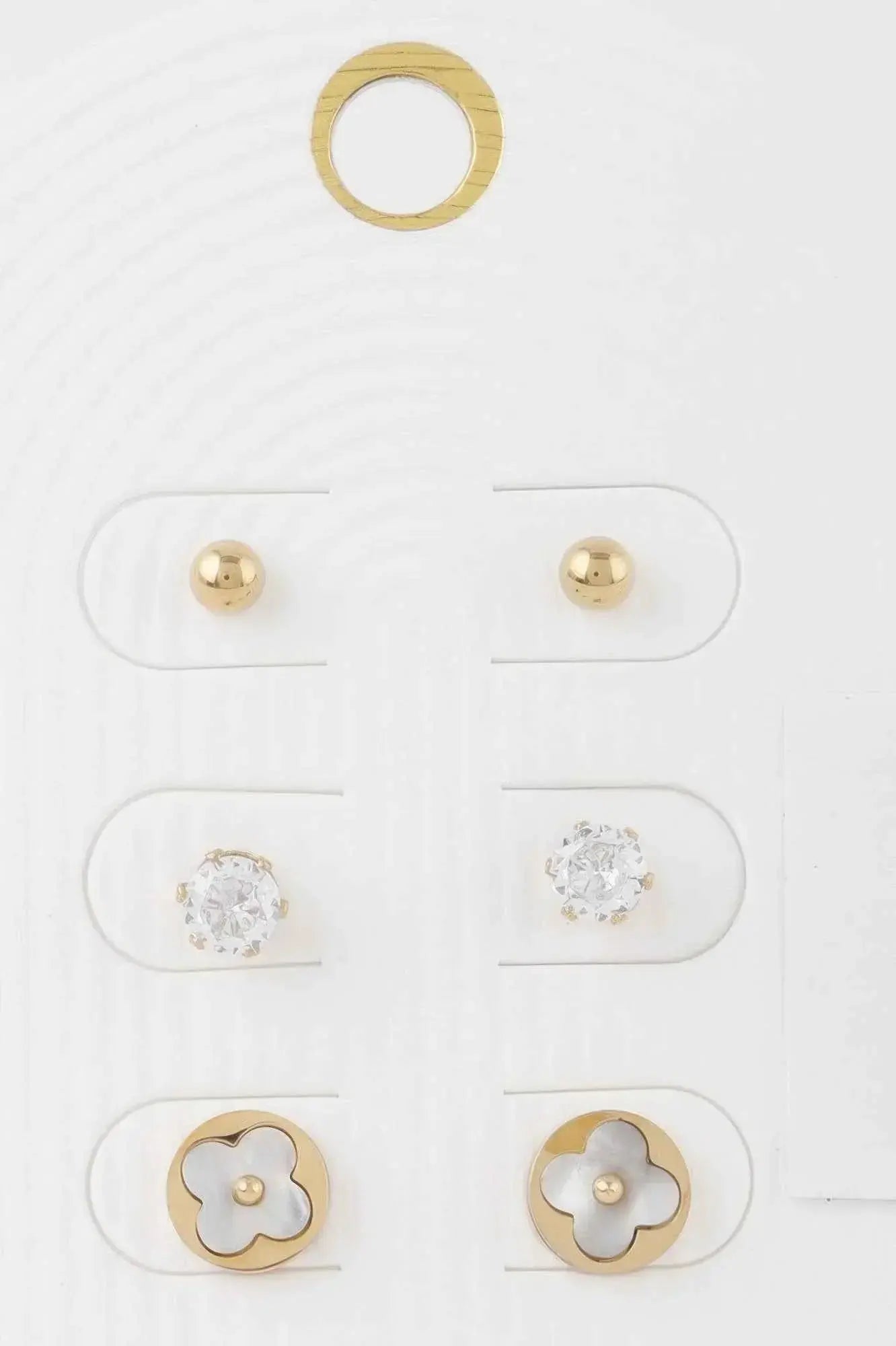Multi Jewel Stud Earrings Set - Mr Lou’s Place
