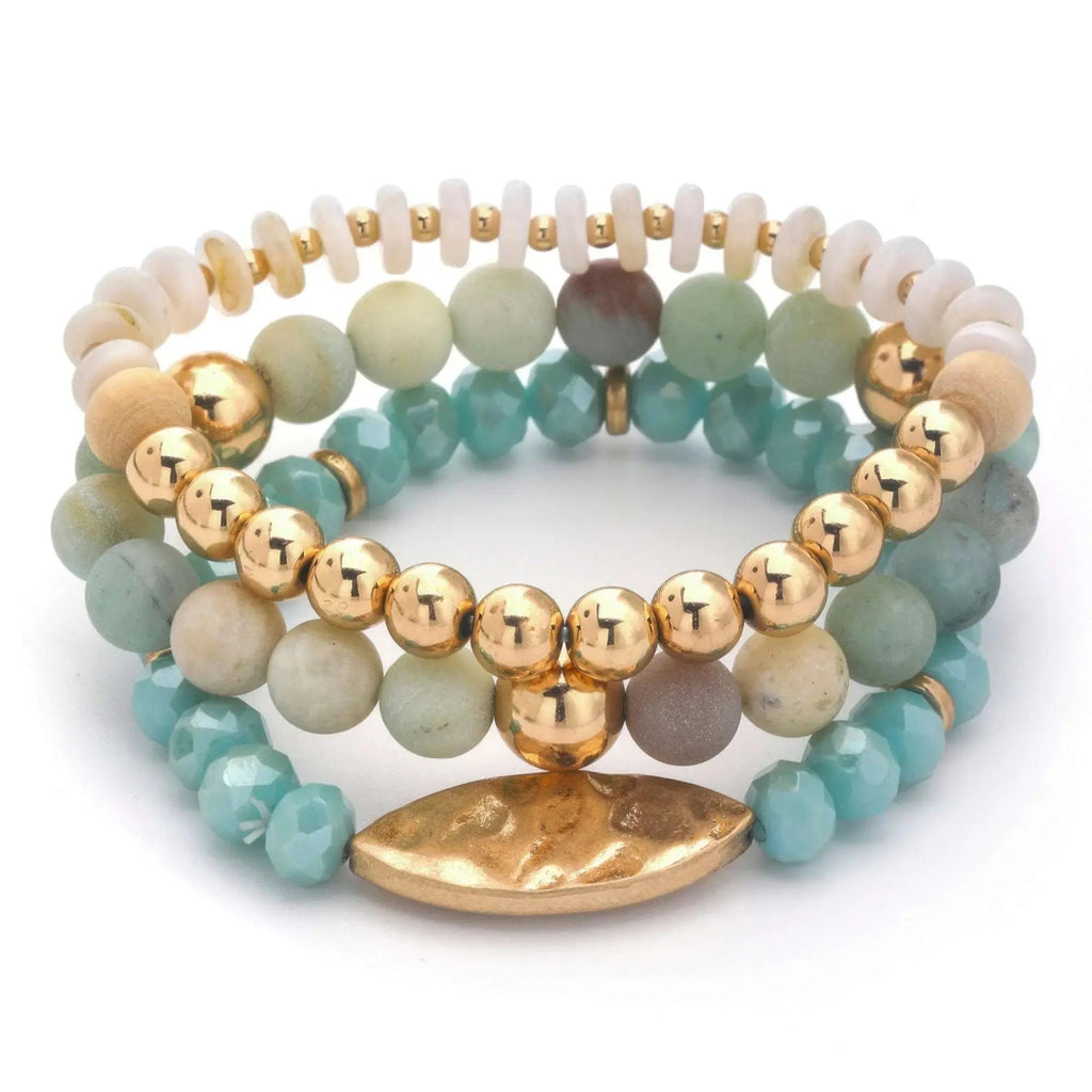 Multi Mix Bead Stretch Bracelet Set - Mr Lou’s Place