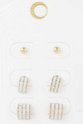 Multi Rhinestone Earrings Set - Mr Lou’s Place