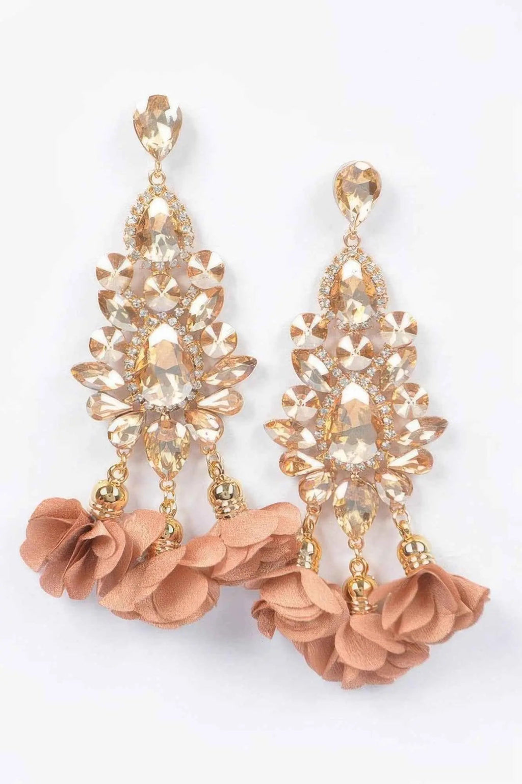 Multi Rhinestone Flower Party Earring - Mr Lou’s Place