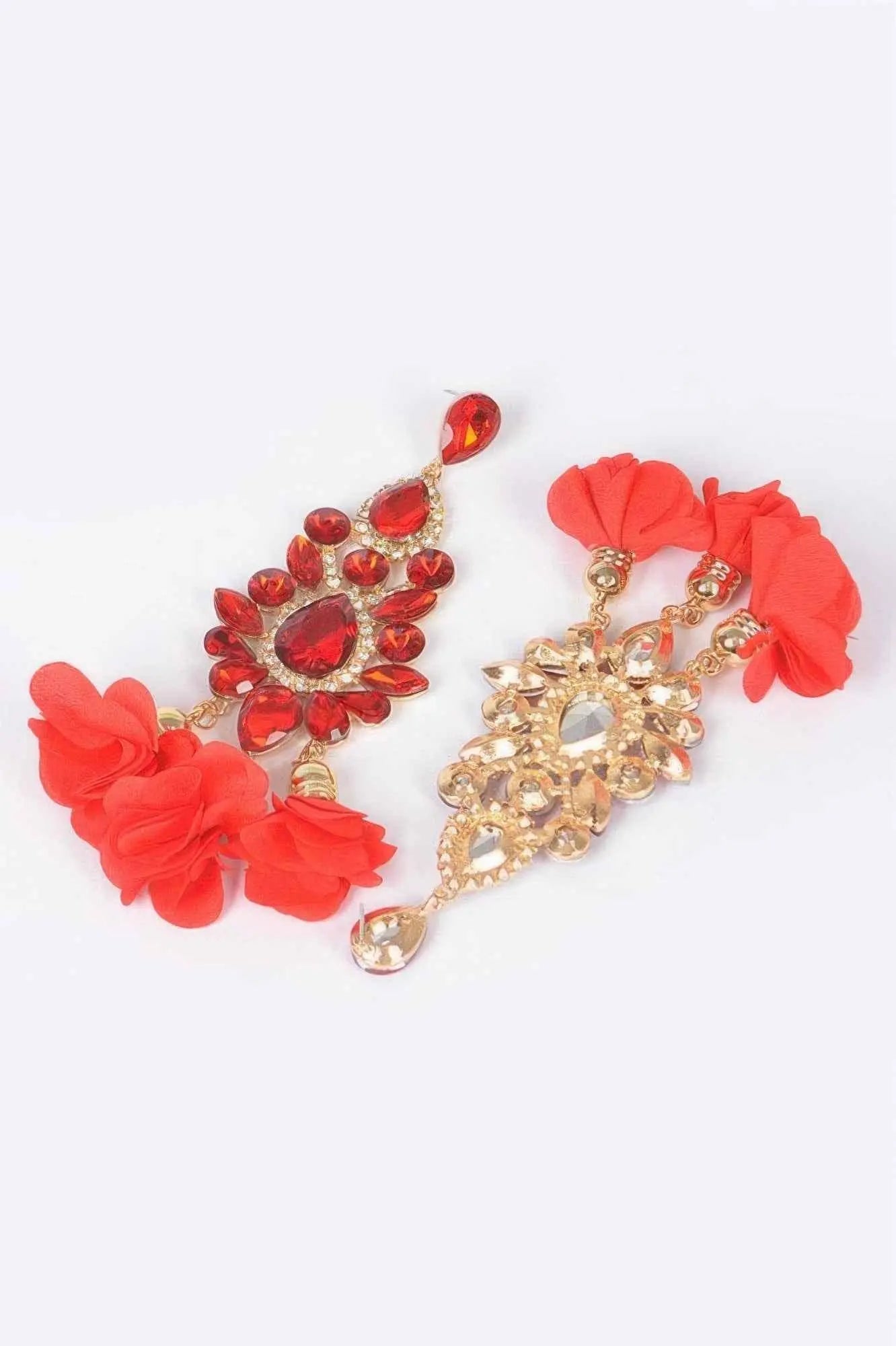 Multi Rhinestone Flower Party Earring - Mr Lou’s Place