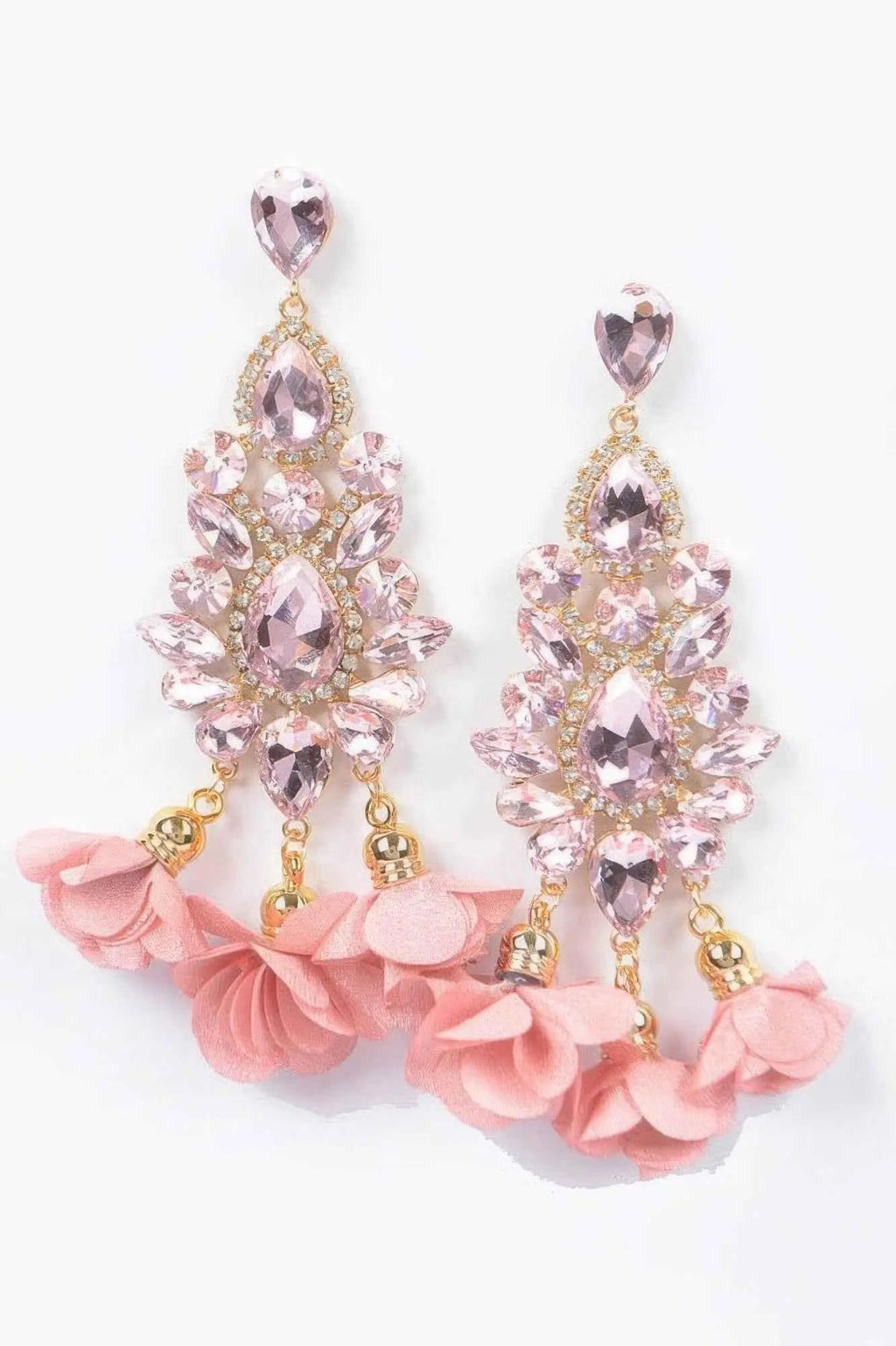 Multi Rhinestone Flower Party Earring - Mr Lou’s Place