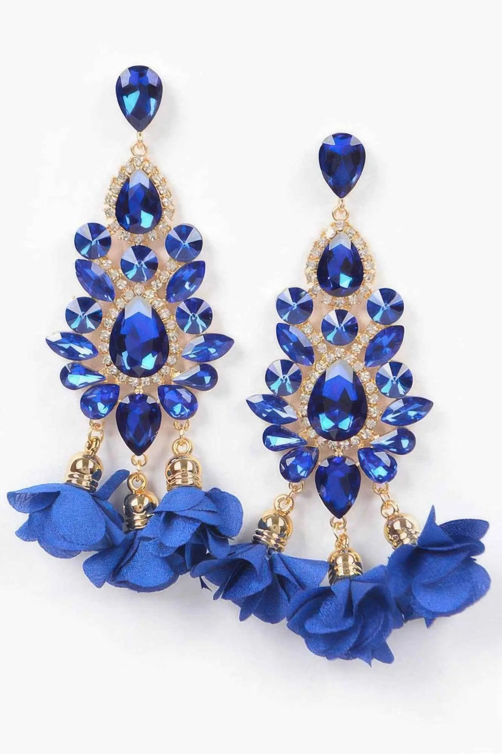 Multi Rhinestone Flower Party Earring - Mr Lou’s Place