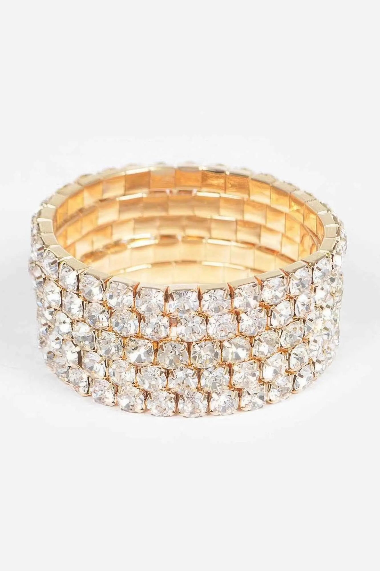 Multi Rhinestone Stretch Bracelet - Mr Lou’s Place