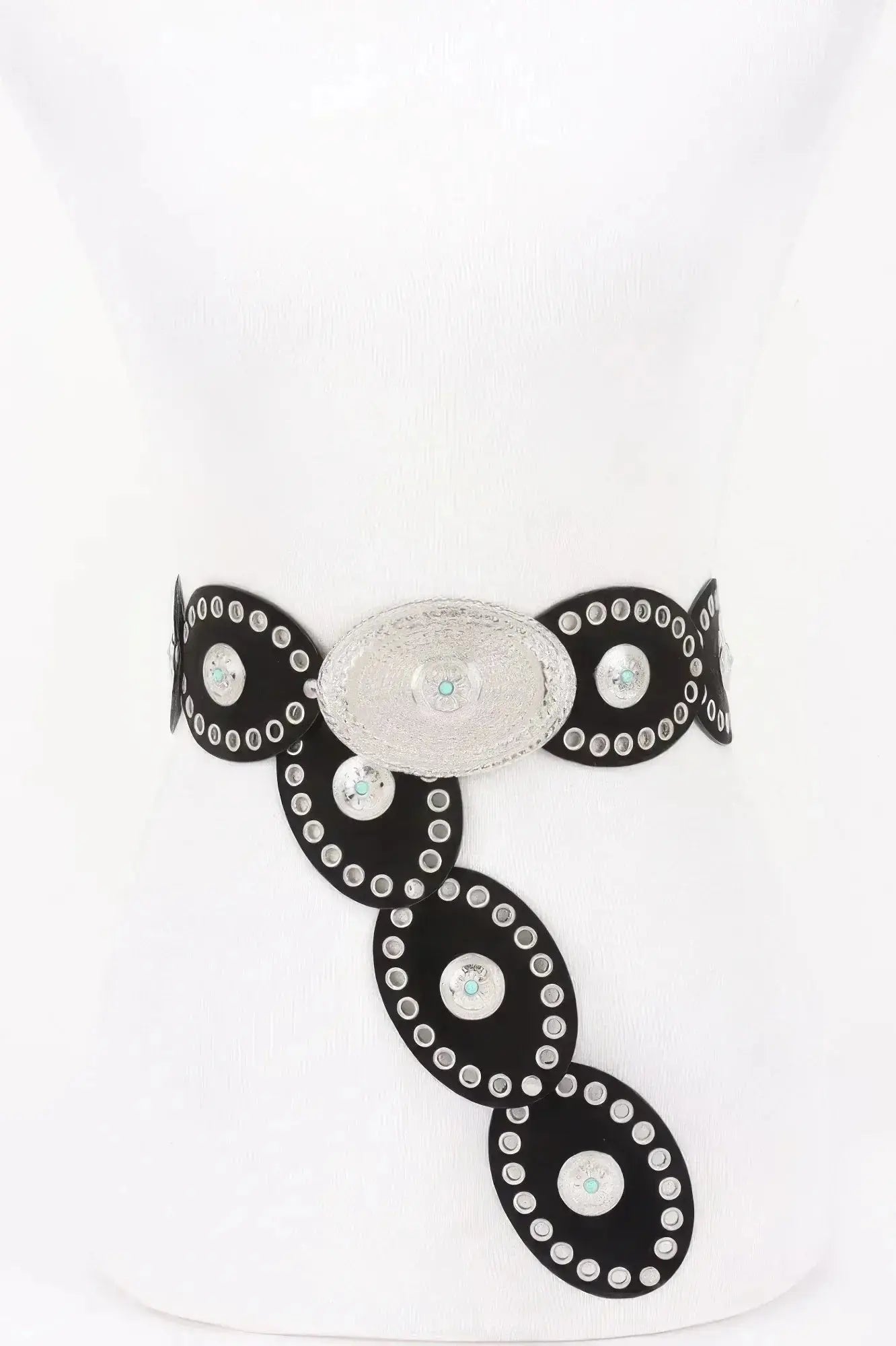 Oval Studded Statement Belt - Mr Lou’s Place