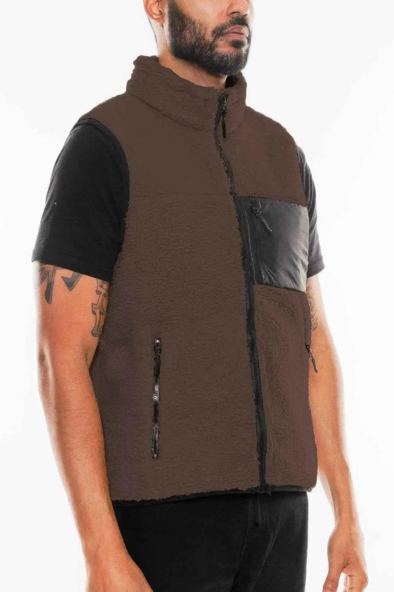 Padded Sherpa Fleece Vest - Mr Lou’s Place