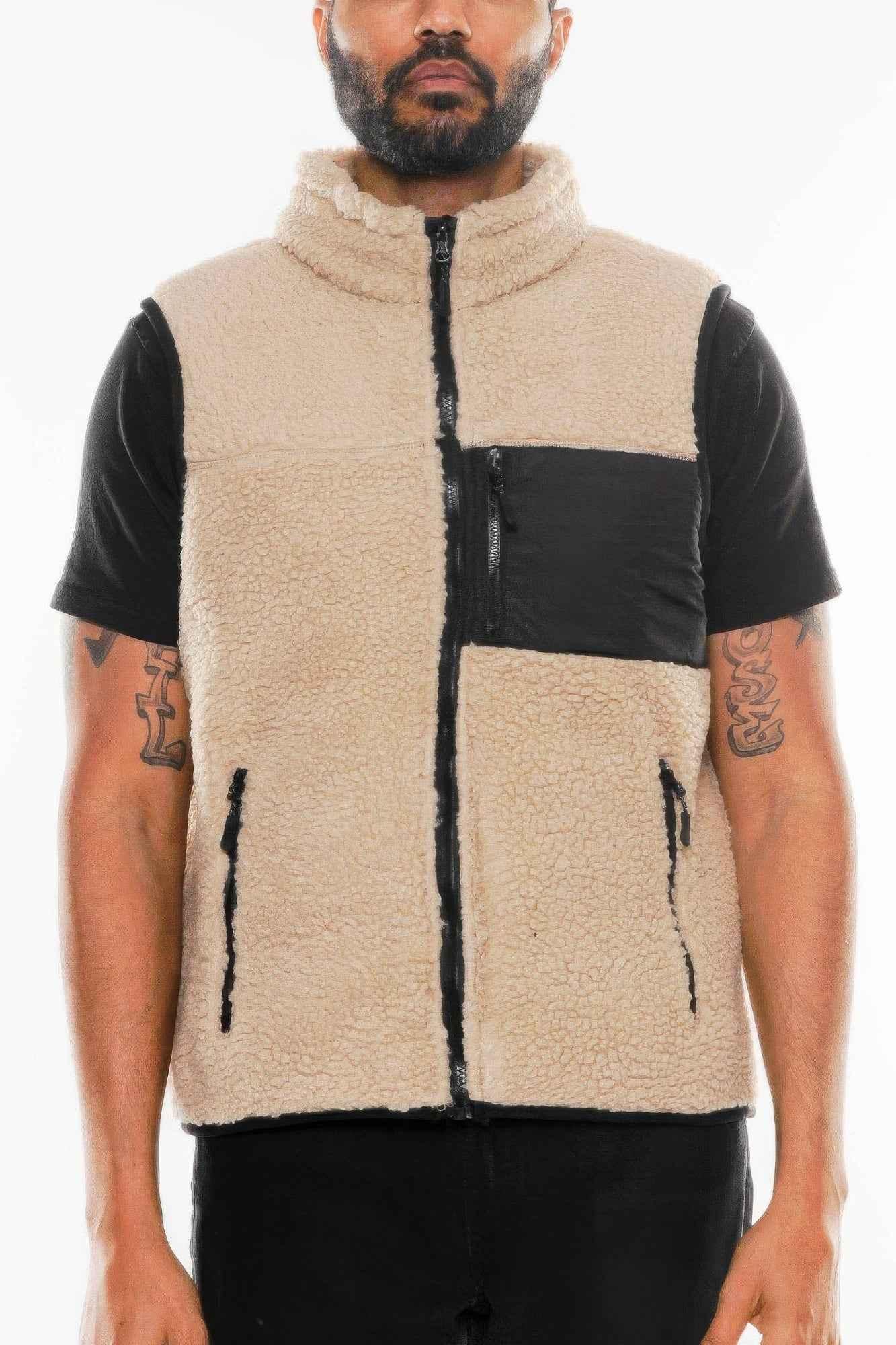 Padded Sherpa Fleece Vest - Mr Lou’s Place