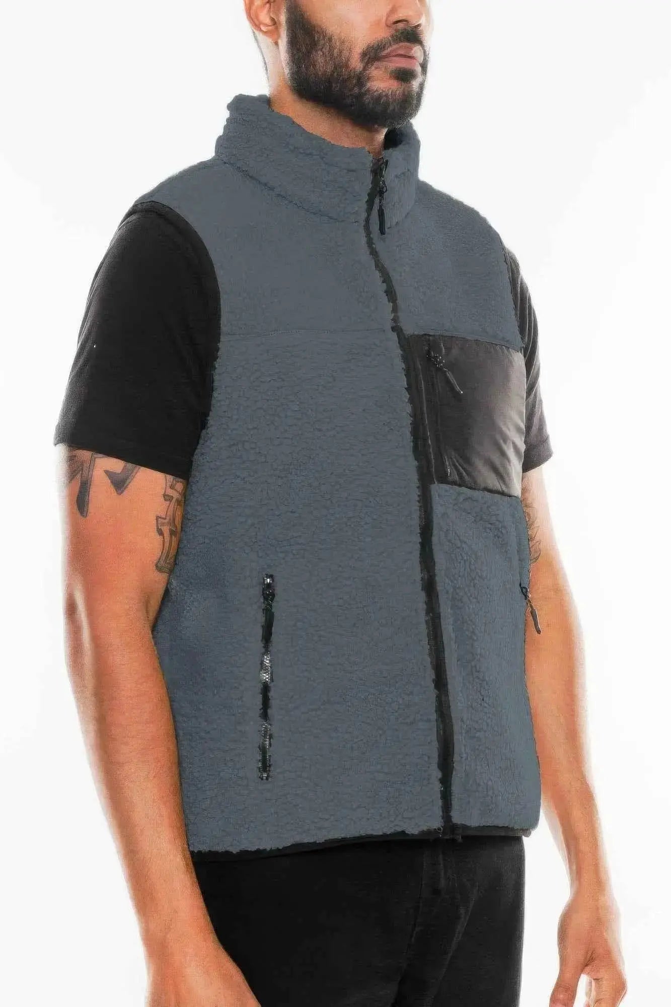 Padded Sherpa Fleece Vest - Mr Lou’s Place