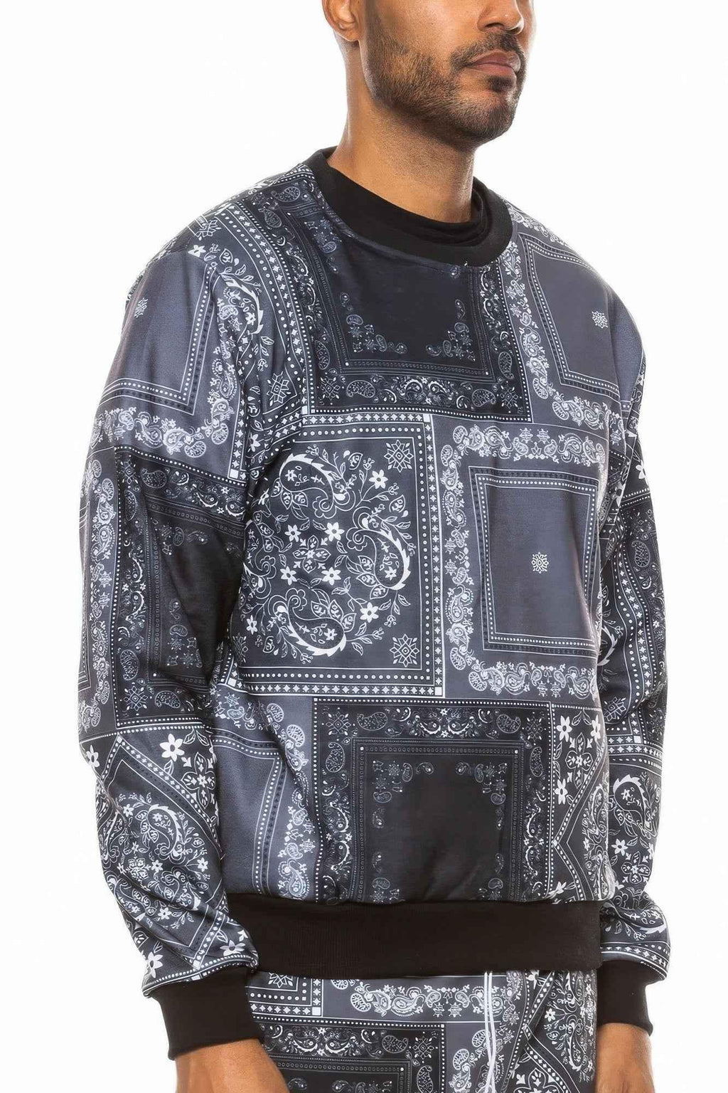 Paisley Bandana Print Crewneck - Mr Lou’s Place