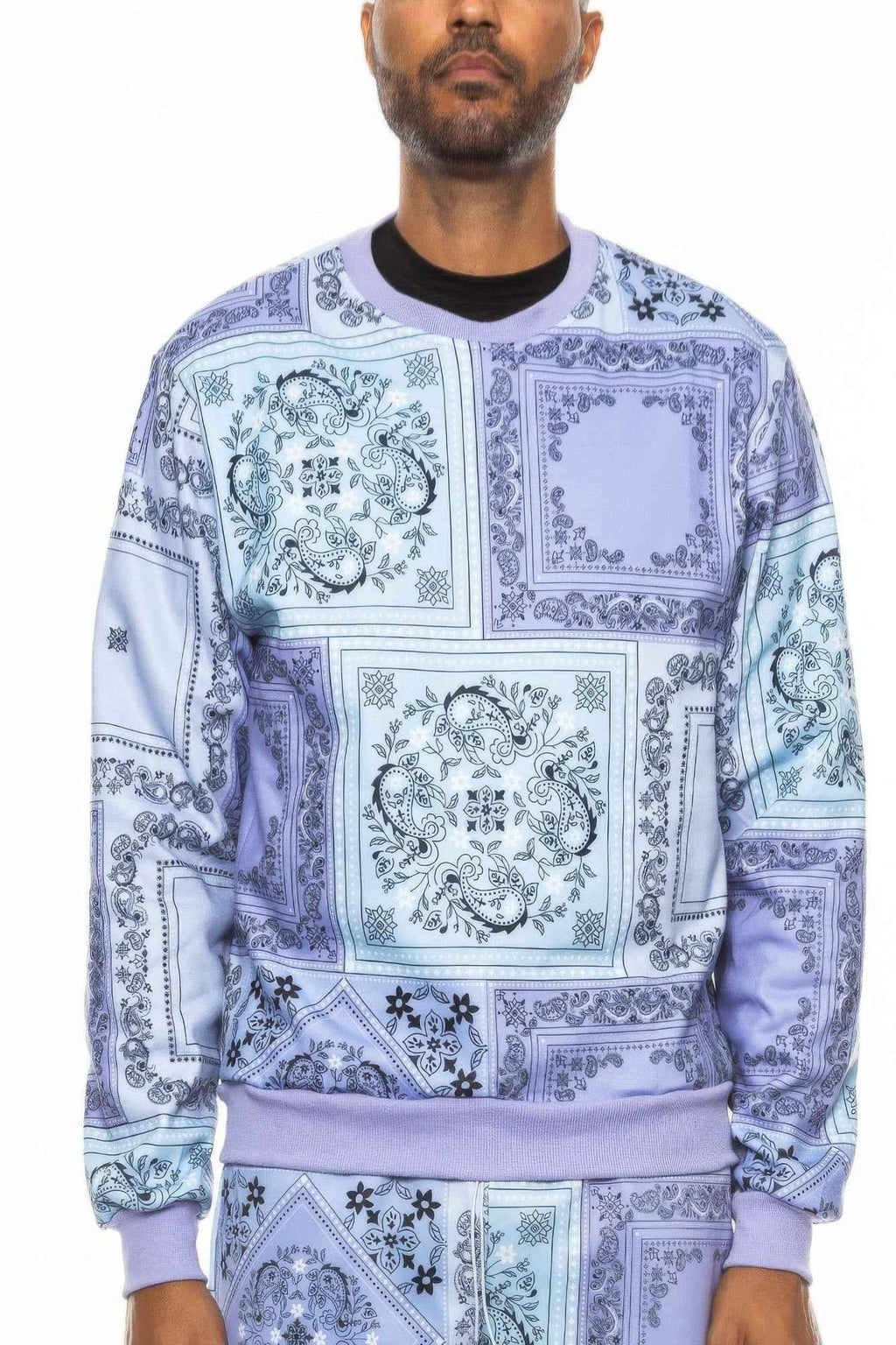 Paisley Bandana Print Crewneck - Mr Lou’s Place