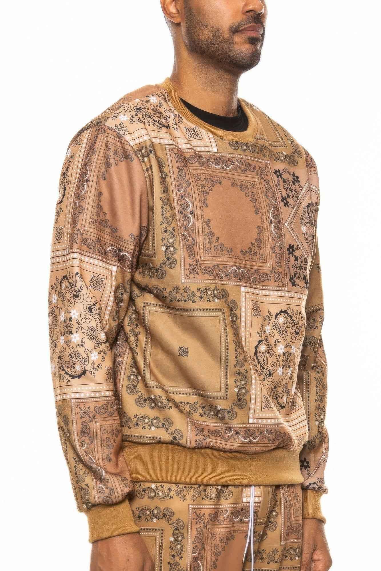 Paisley Bandana Print Crewneck - Mr Lou’s Place