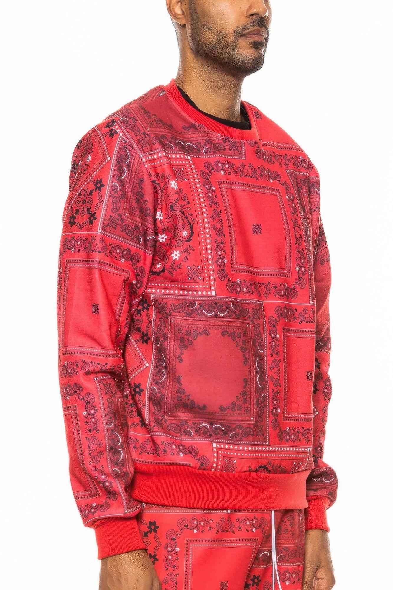 Paisley Bandana Print Crewneck - Mr Lou’s Place