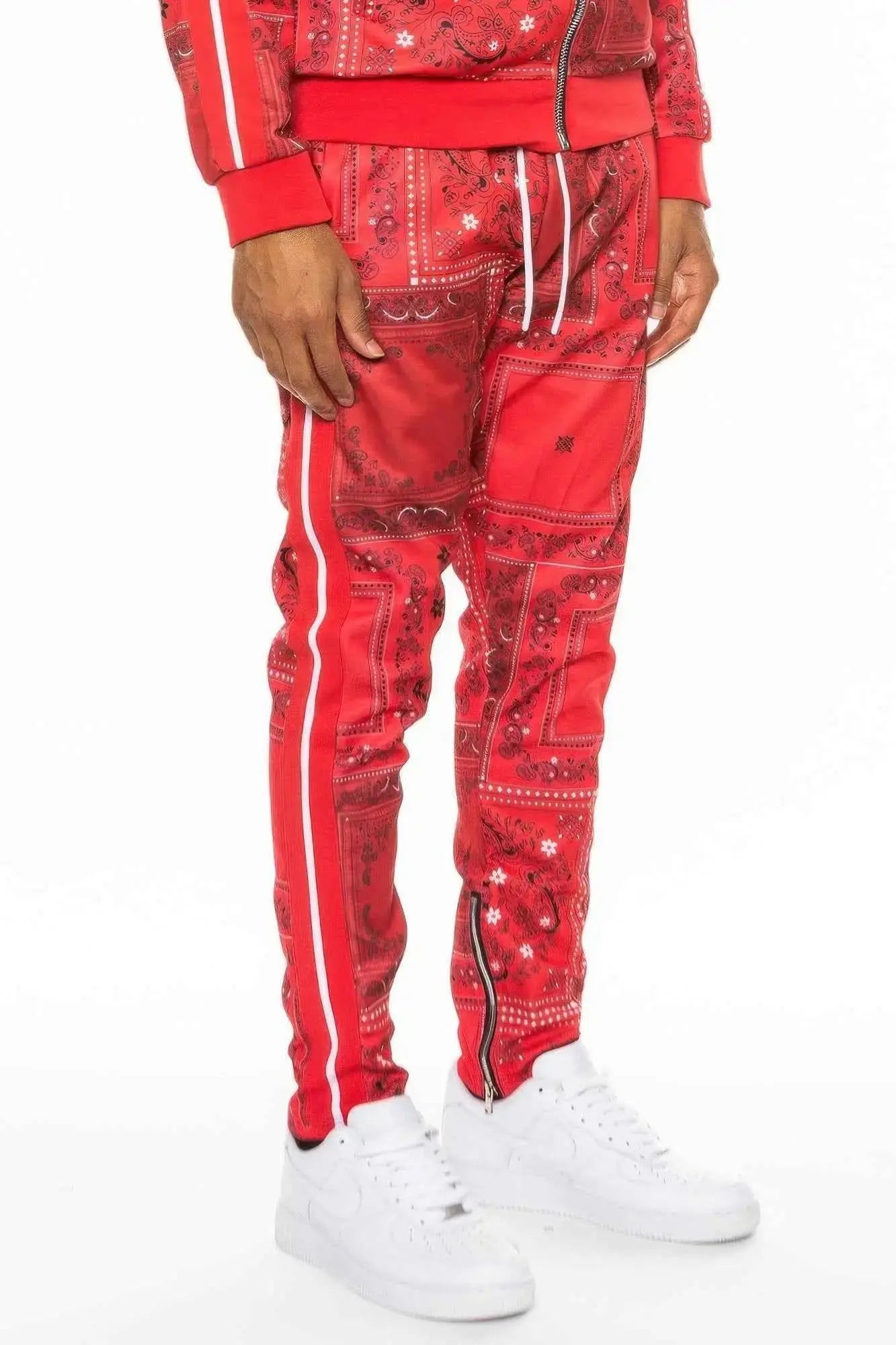 Paisley Bandana Print Track Pants - Mr Lou’s Place