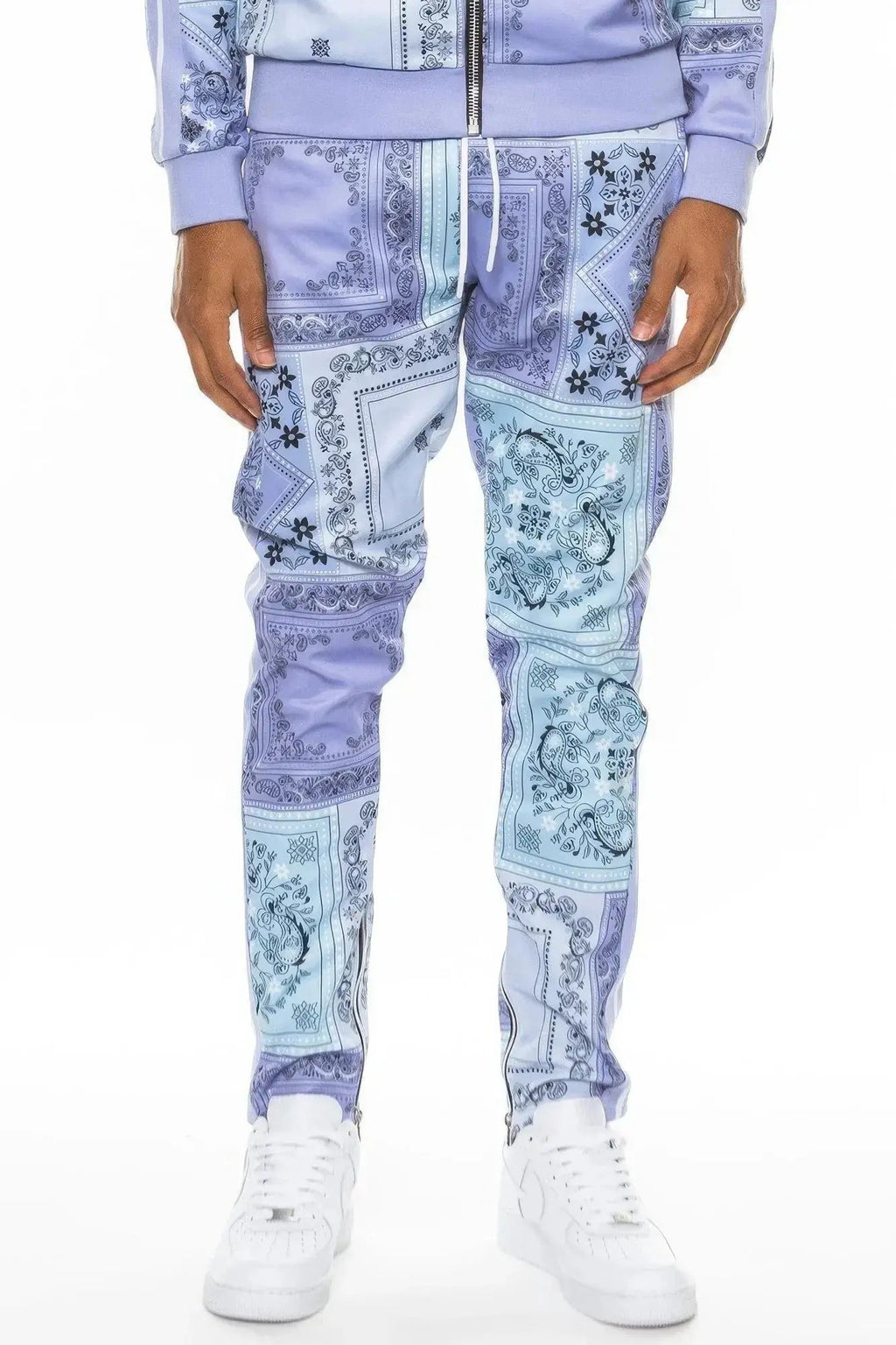 Paisley Bandana Print Track Pants - Mr Lou’s Place