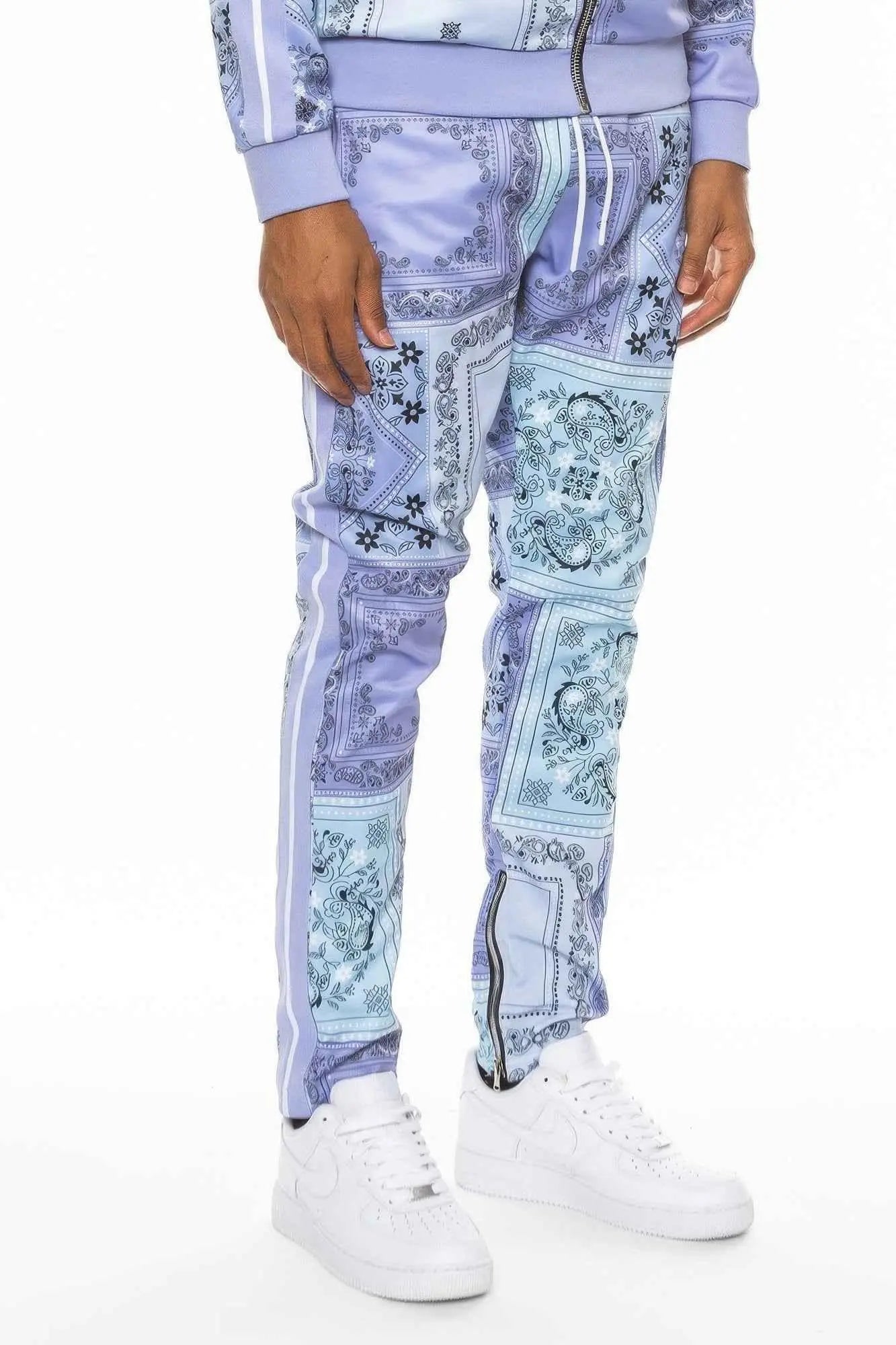 Paisley Bandana Print Track Pants - Mr Lou’s Place
