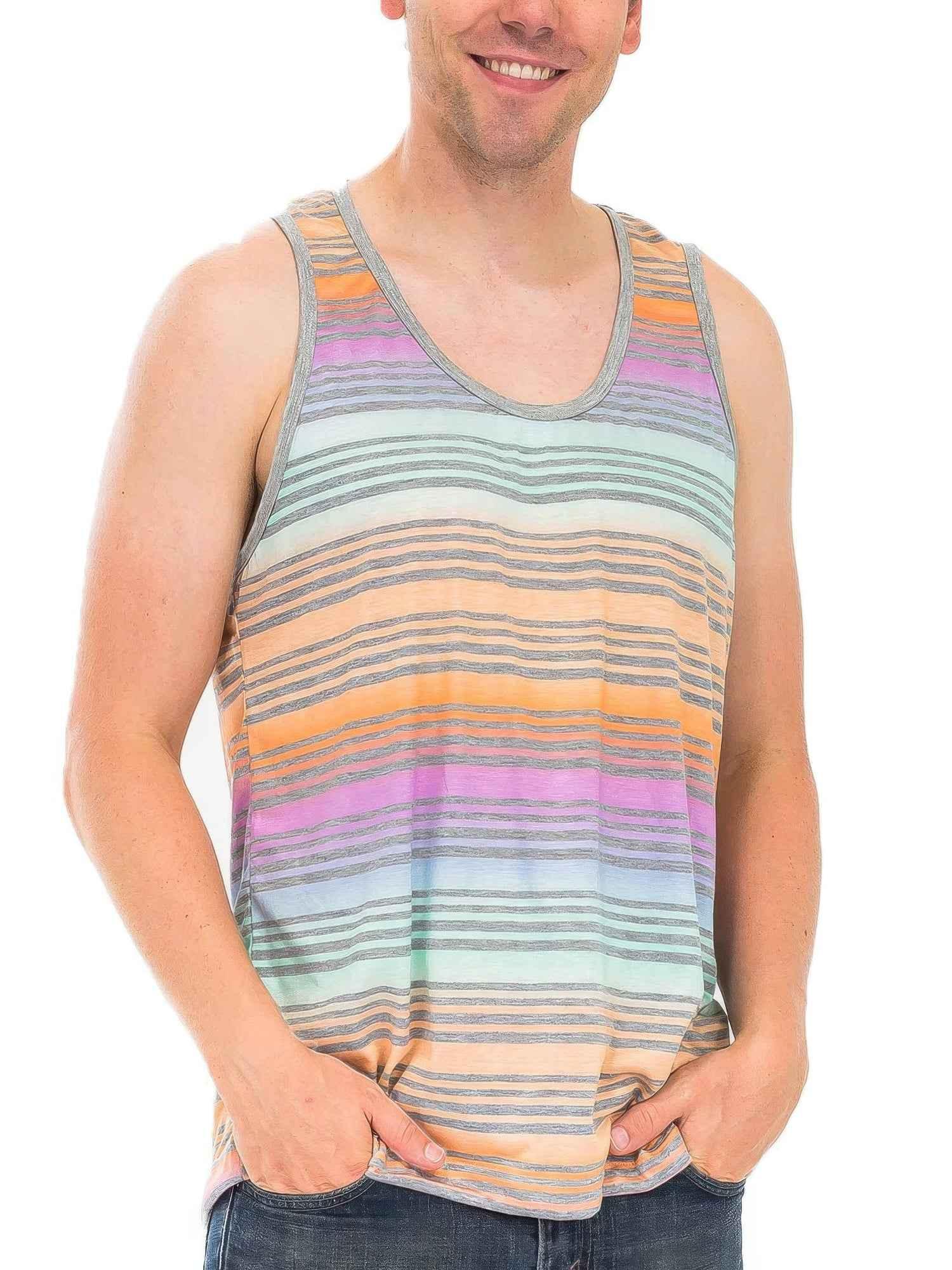 Pastel Striped Tank Top - Mr Lou’s Place