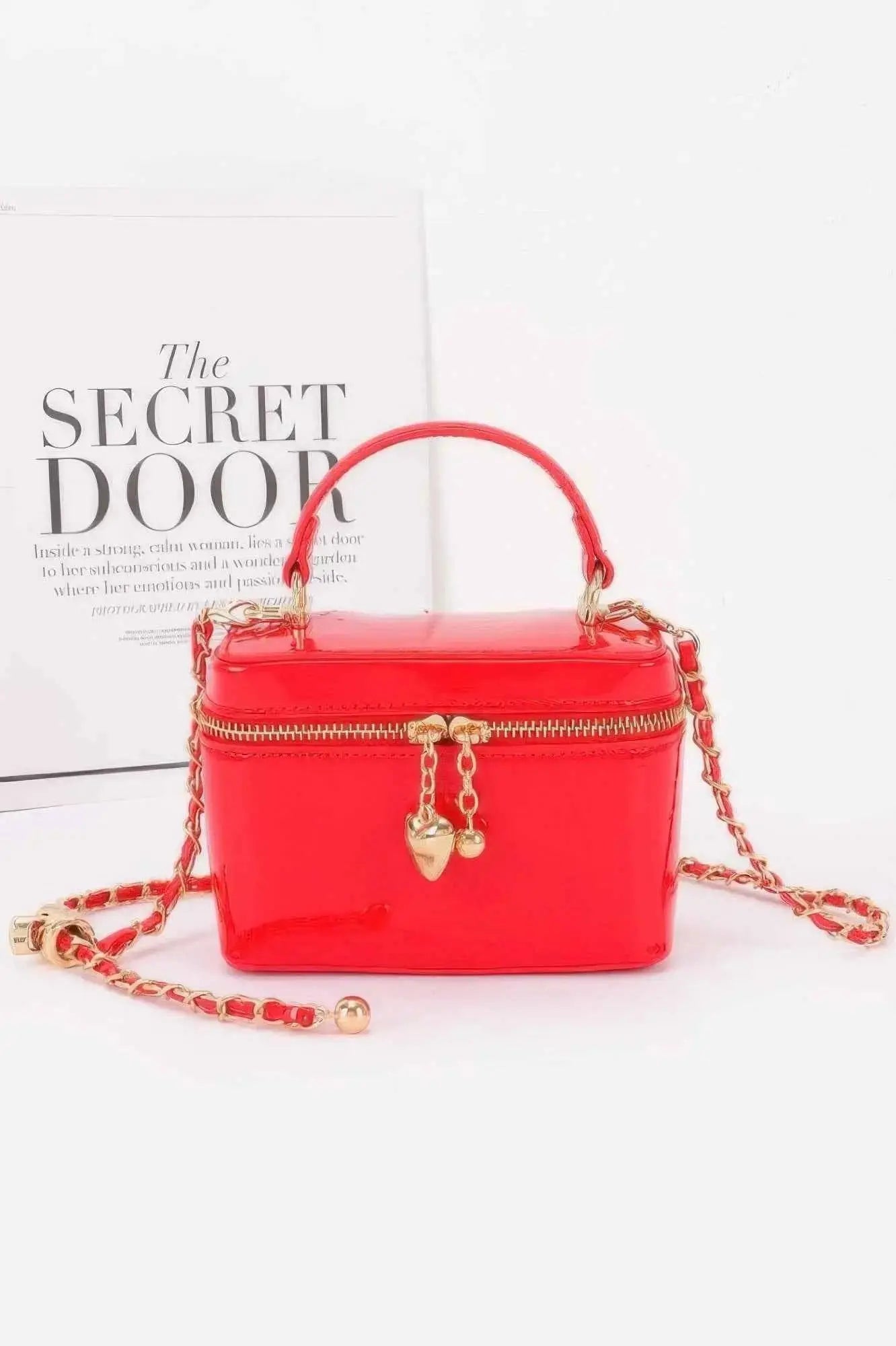 Patent Faux Leather Envelope Clutch - Mr Lou’s Place