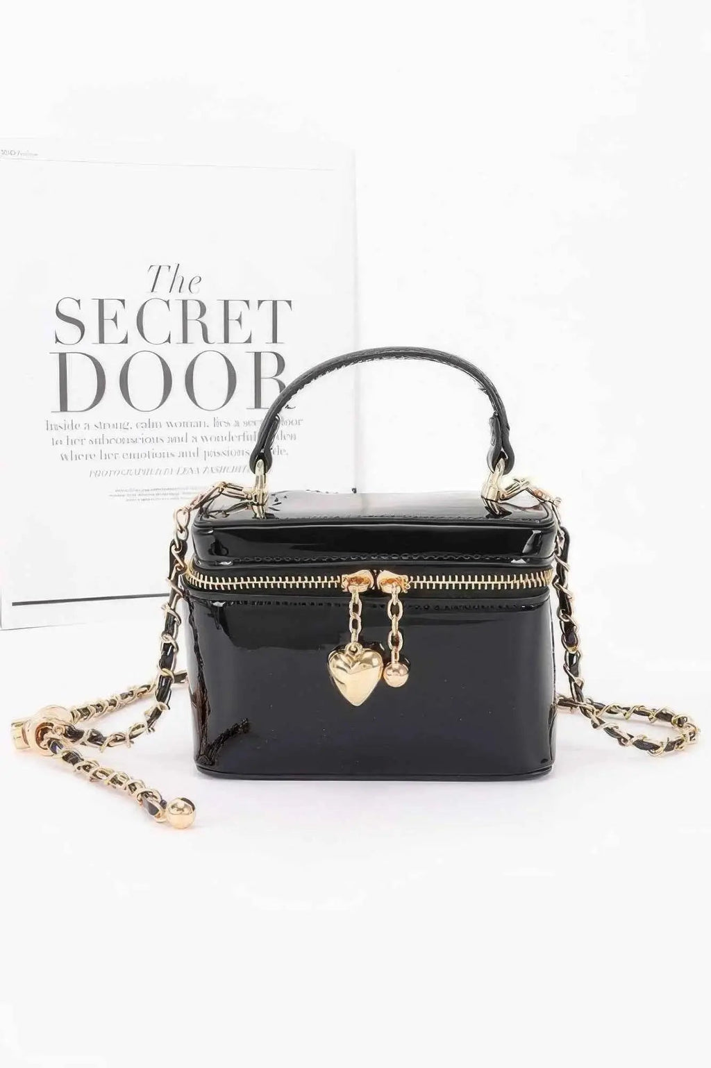 Patent Faux Leather Envelope Clutch - Mr Lou’s Place