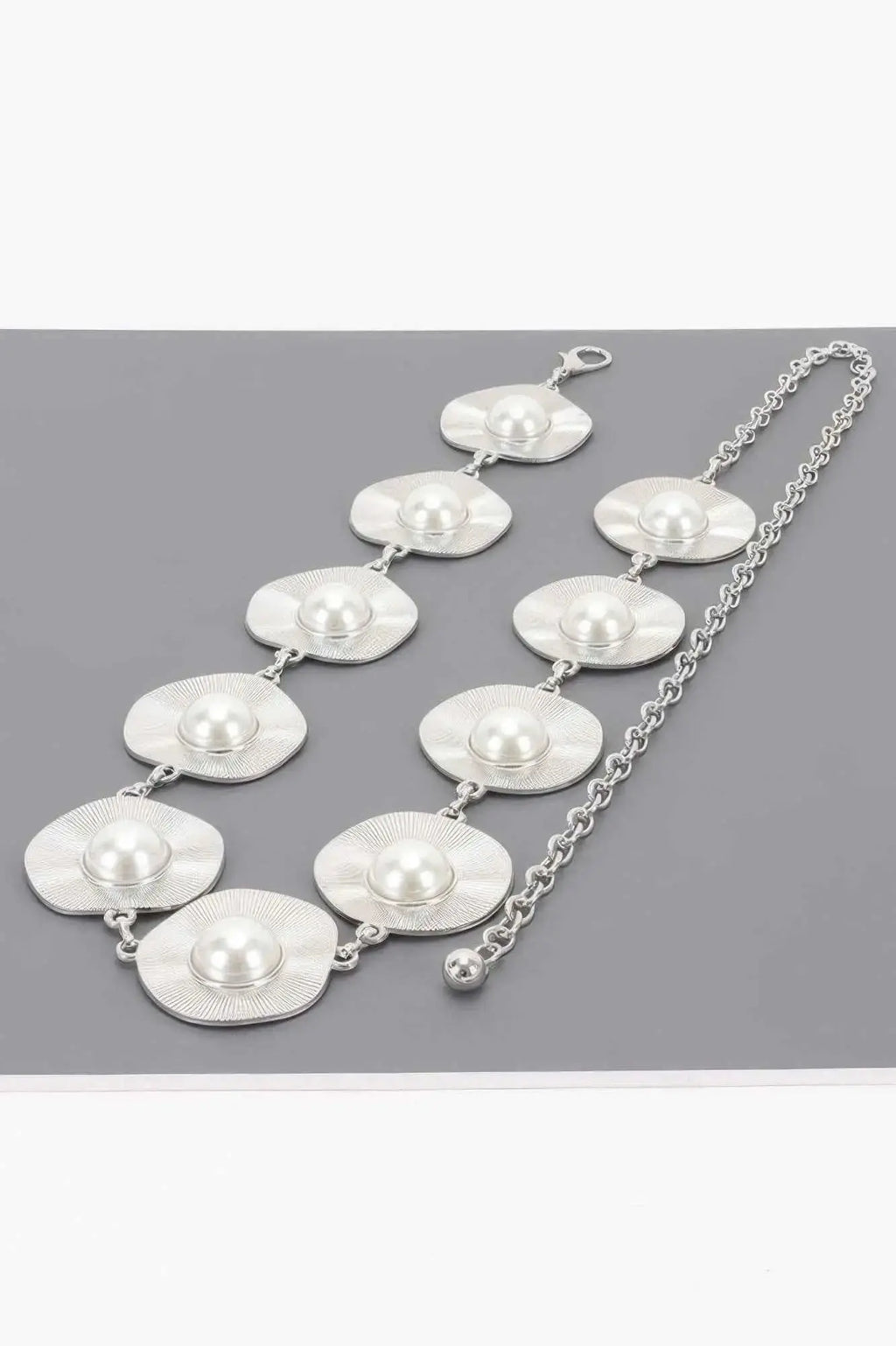 Pearl Accent Disc Chain Belt - Mr Lou’s Place