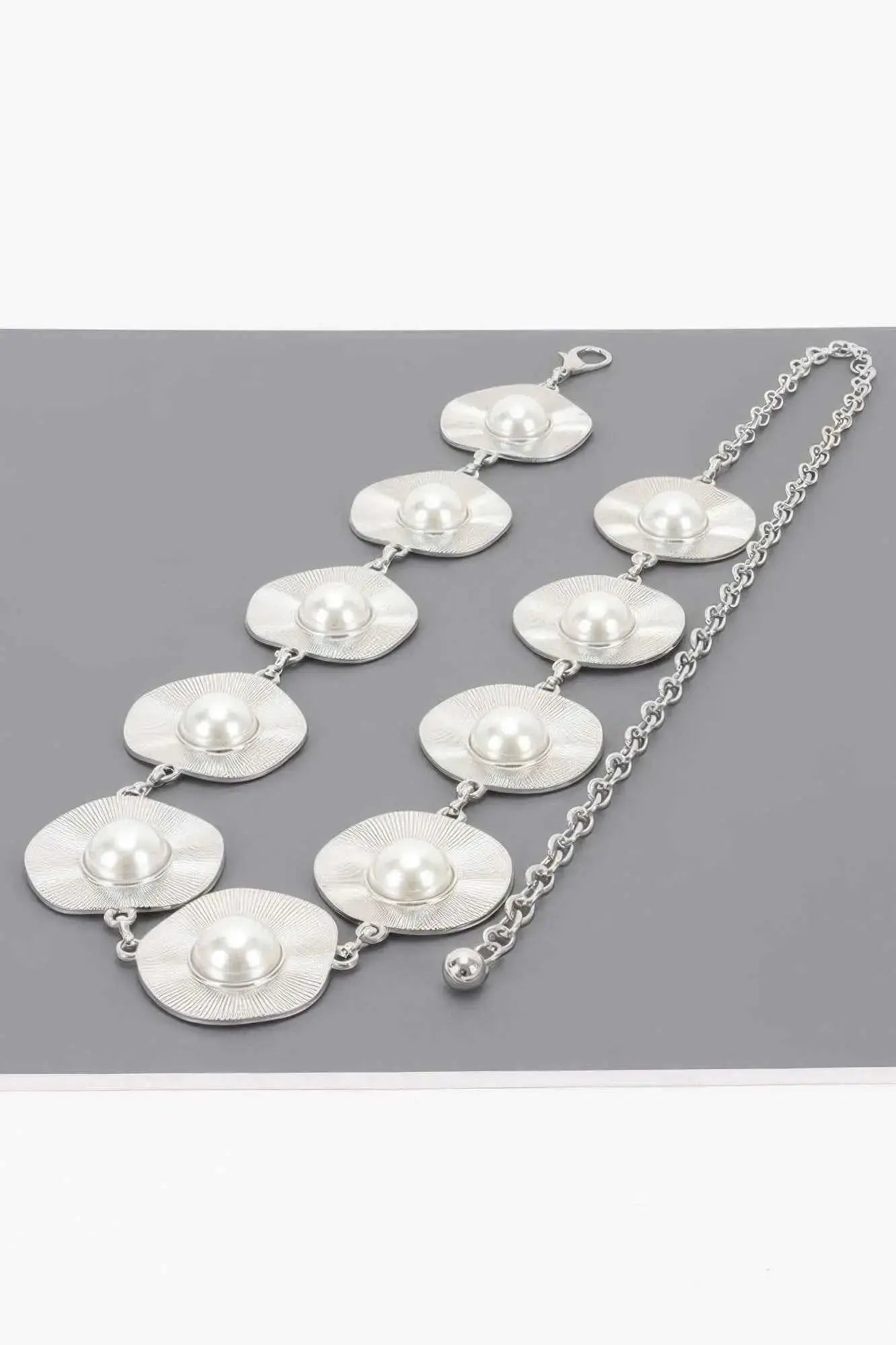 Pearl Accent Disc Chain Belt - Mr Lou’s Place
