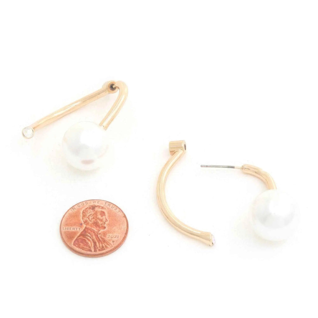 Pearl Bead Metal Earring - Mr Lou’s Place