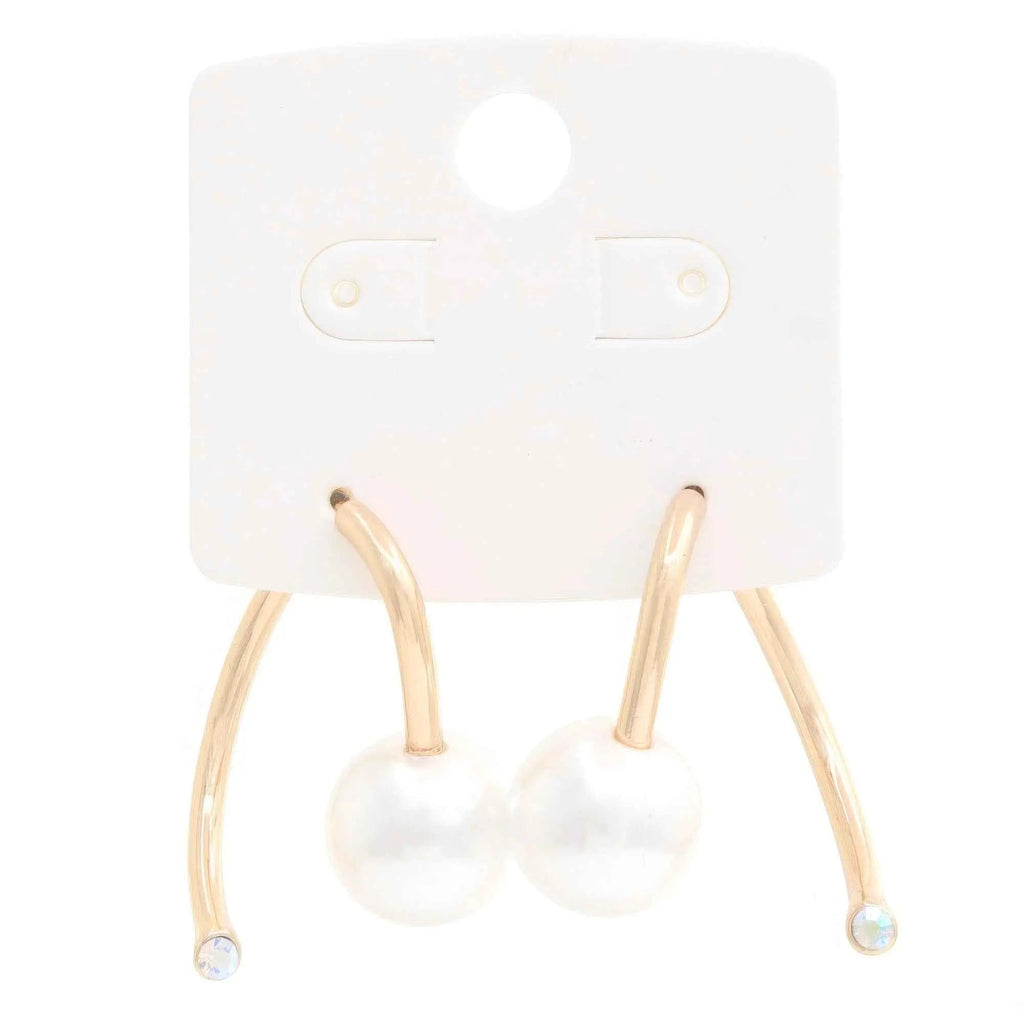Pearl Bead Metal Earring - Mr Lou’s Place