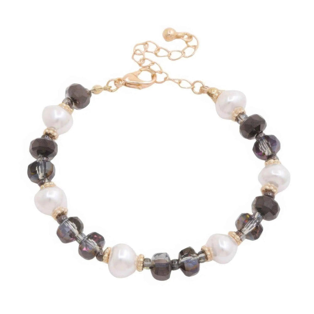 Pearl Beaded Metal Bracelet - Mr Lou’s Place