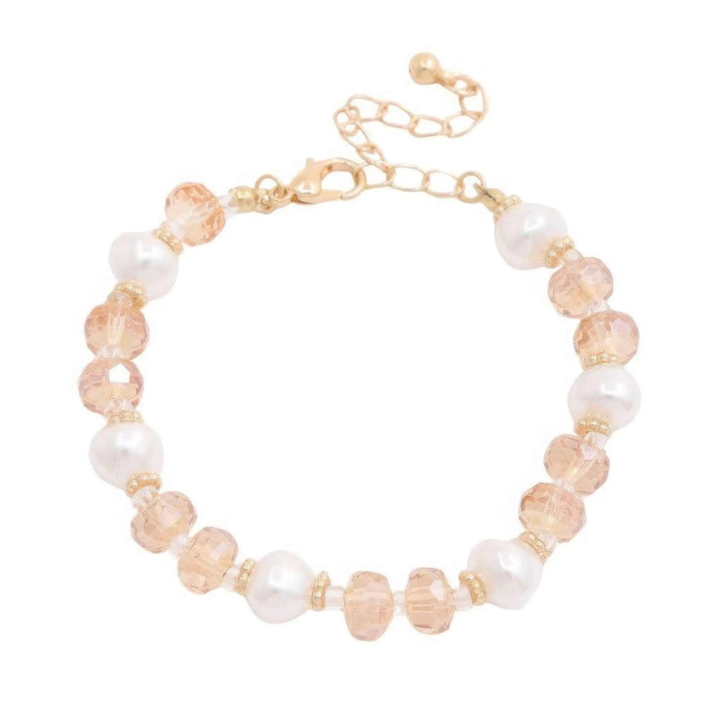 Pearl Beaded Metal Bracelet - Mr Lou’s Place