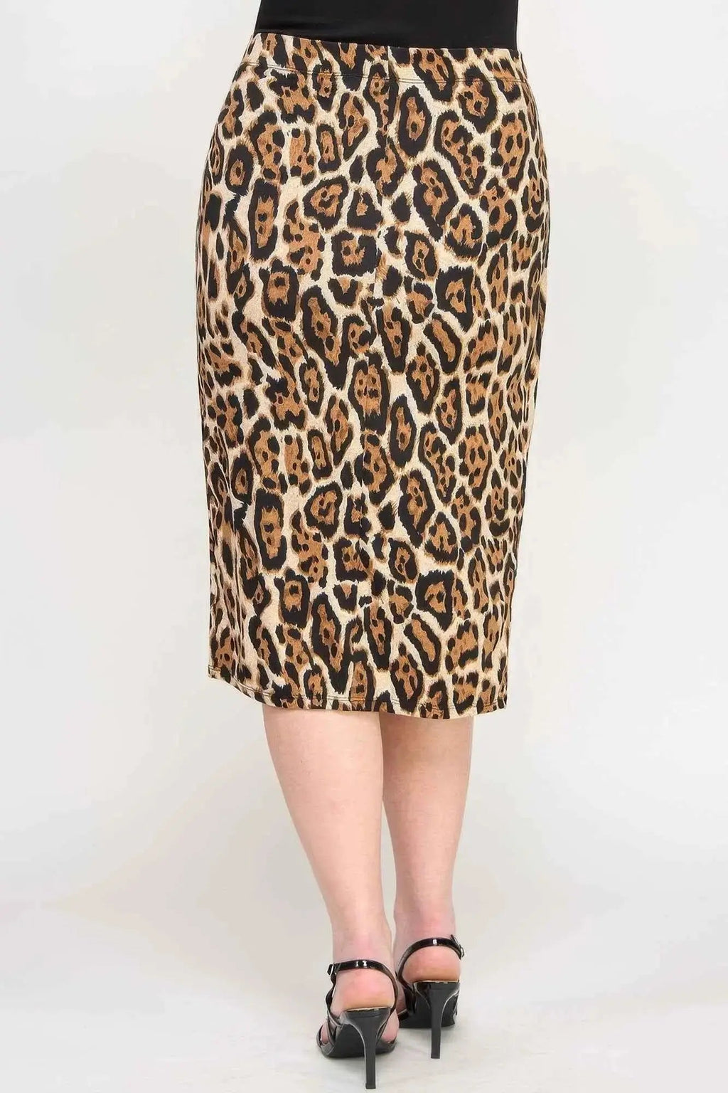 Plus Leopard Prt Asym Skirt W/ Buckle - Mr Lou’s Place