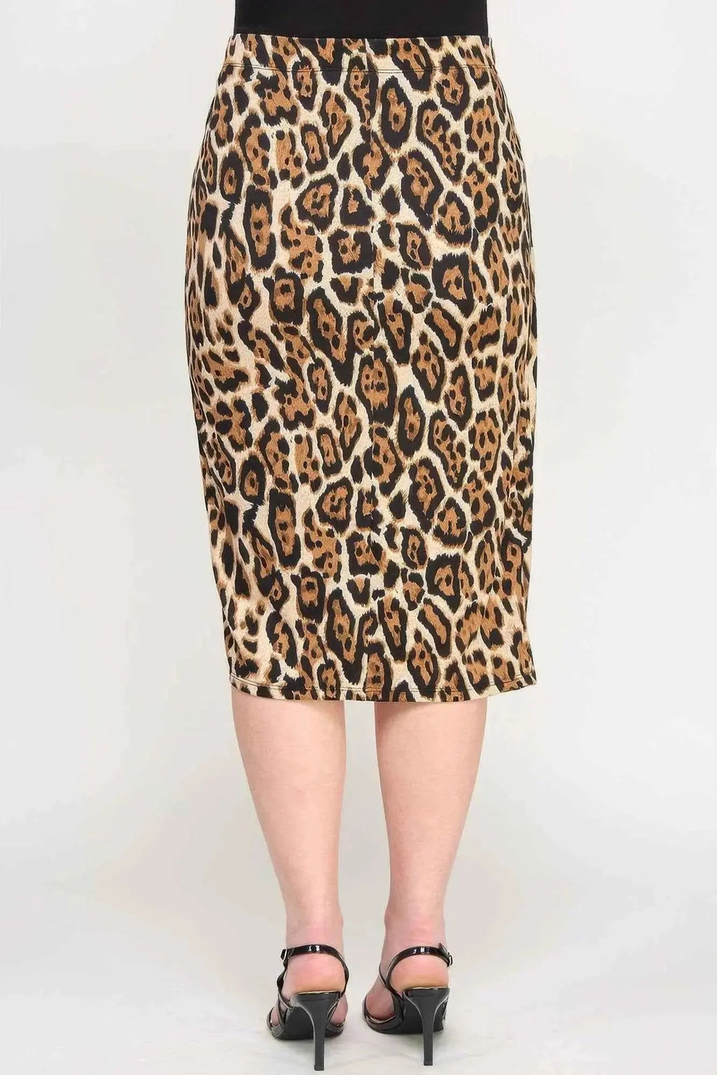 Plus Leopard Prt Asym Skirt W/ Buckle - Mr Lou’s Place