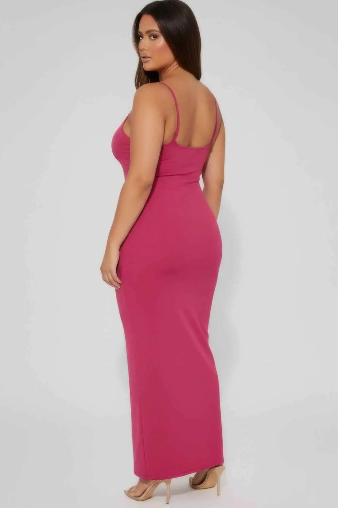 Plus Ribbed Mermaaid Hem Cami Dress - Mr Lou’s Place