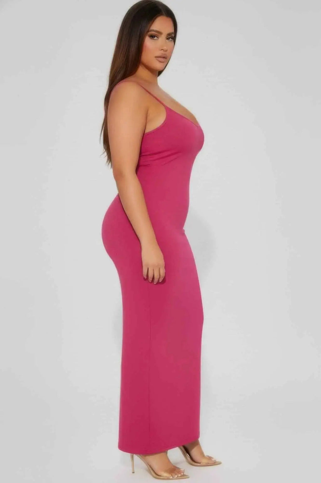 Plus Ribbed Mermaaid Hem Cami Dress - Mr Lou’s Place