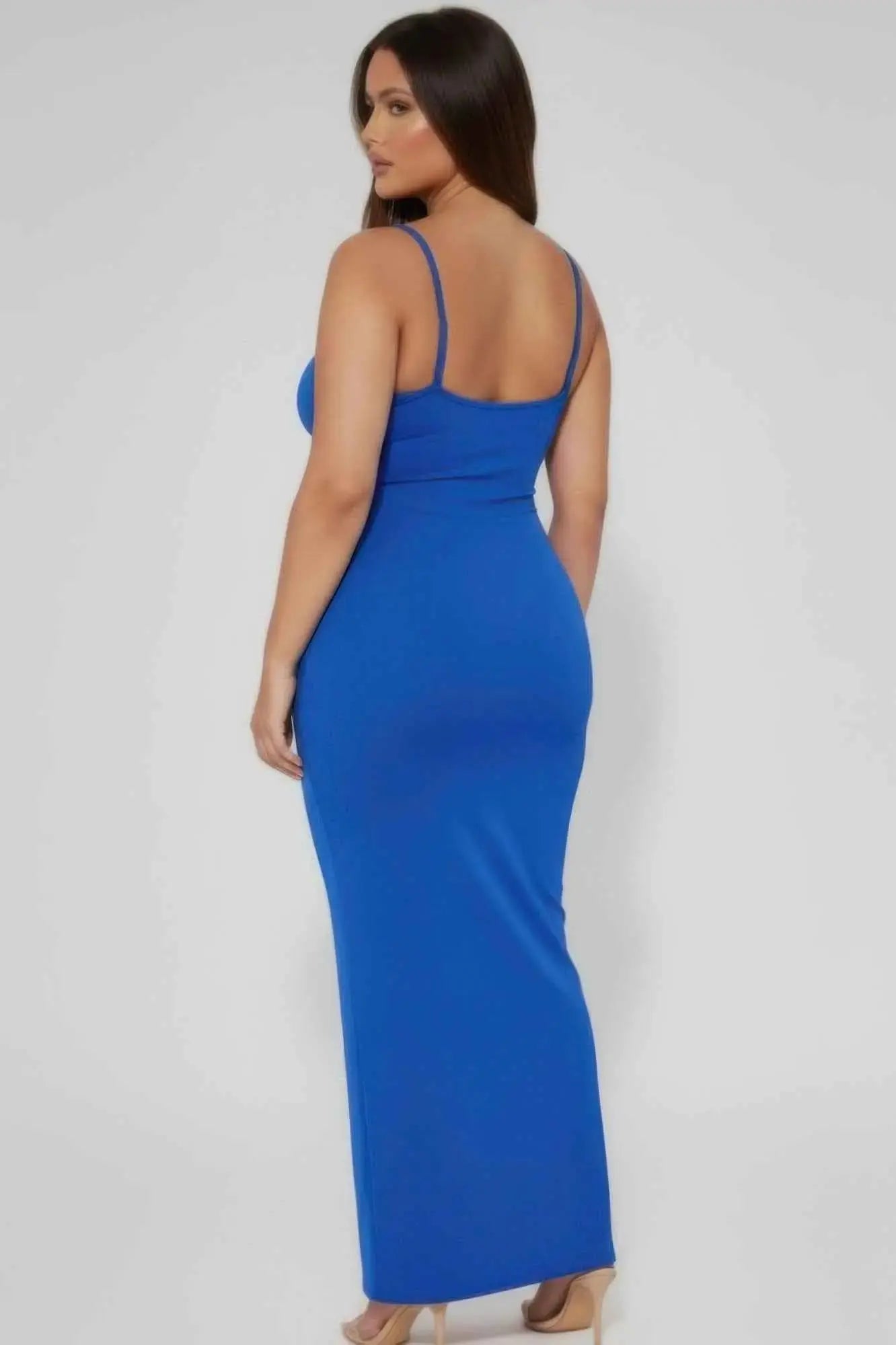 Plus Ribbed Mermaaid Hem Cami Dress - Mr Lou’s Place