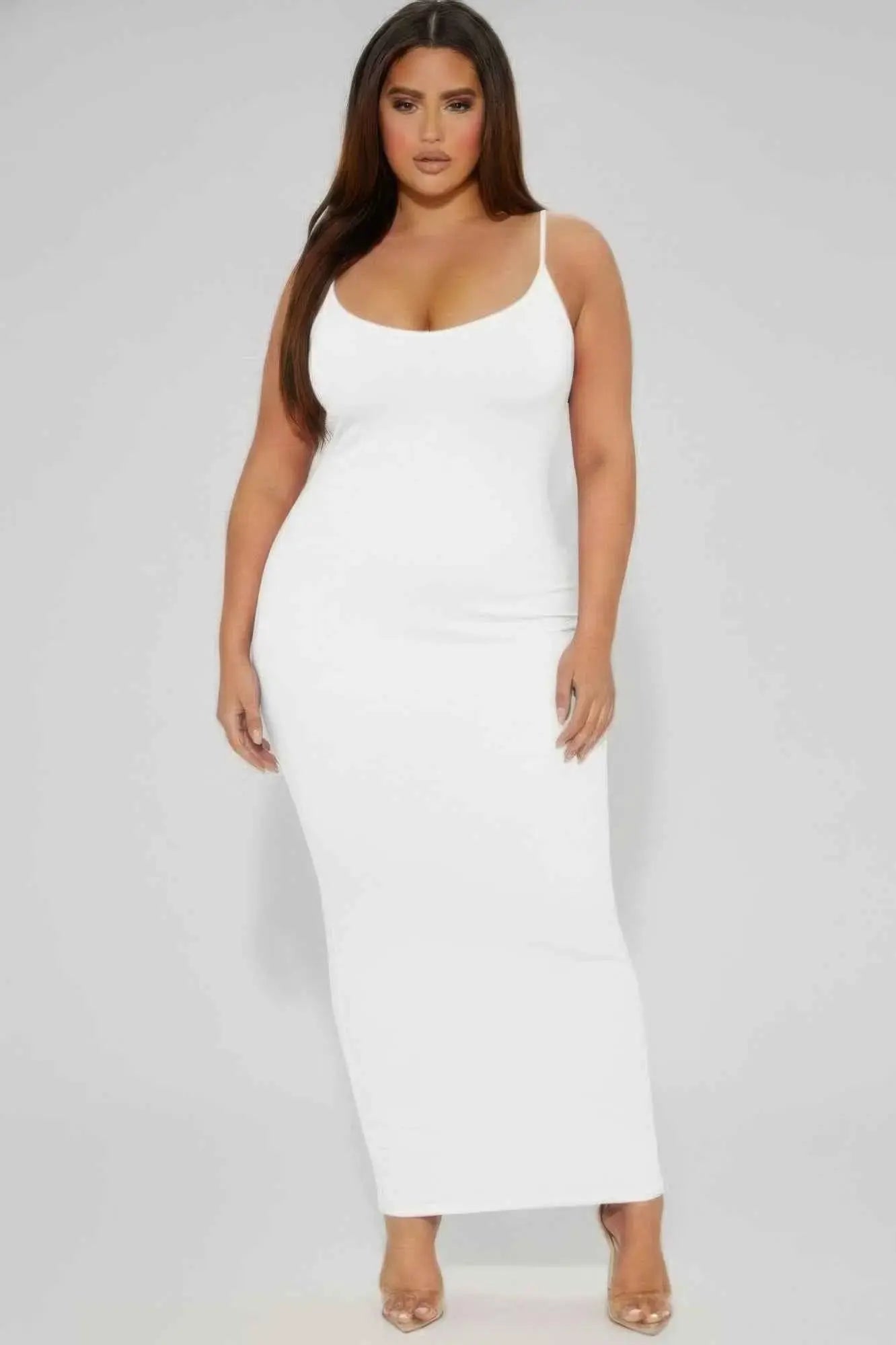 Plus Ribbed Mermaaid Hem Cami Dress - Mr Lou’s Place