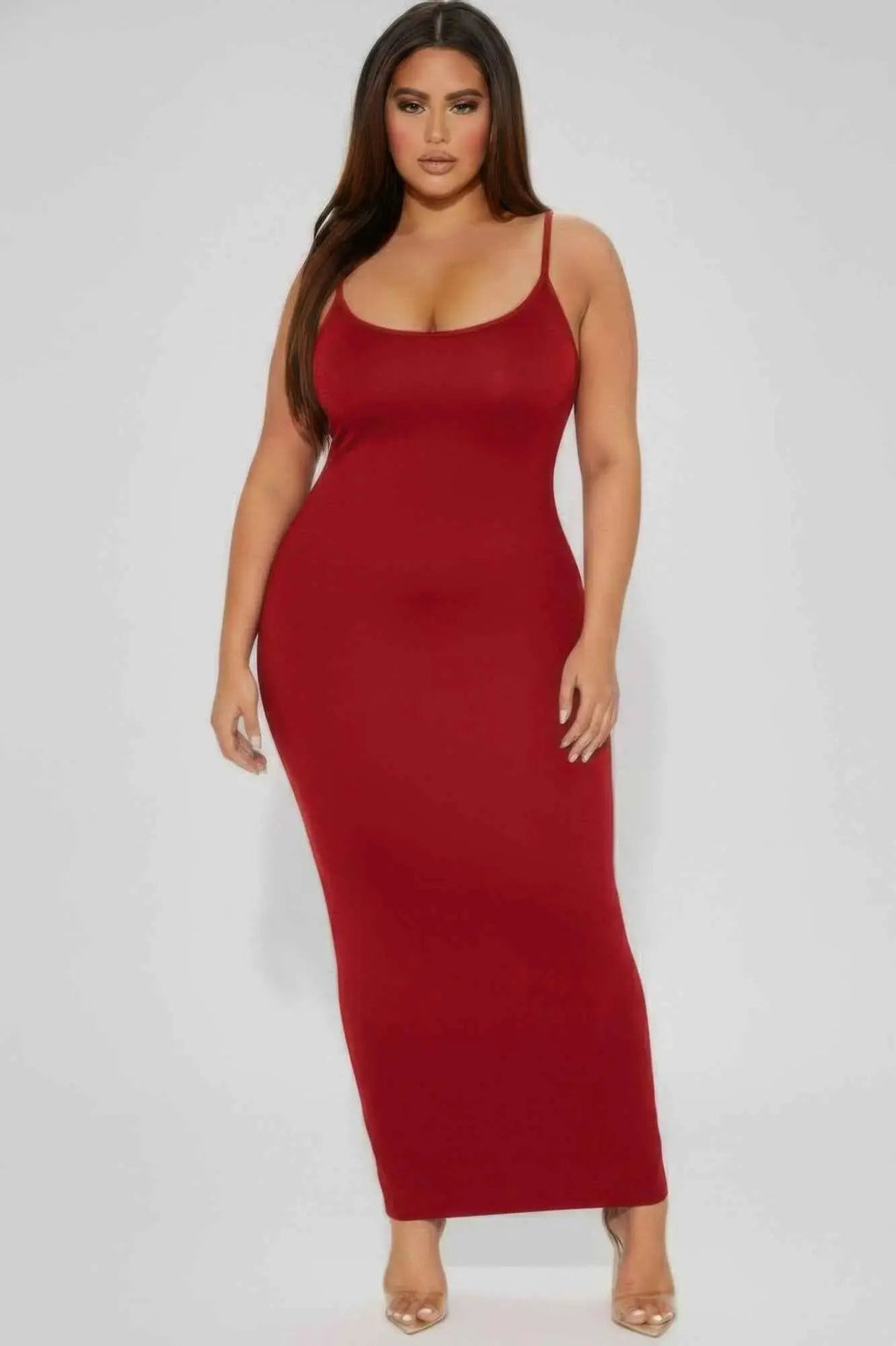 Plus Ribbed Mermaaid Hem Cami Dress - Mr Lou’s Place