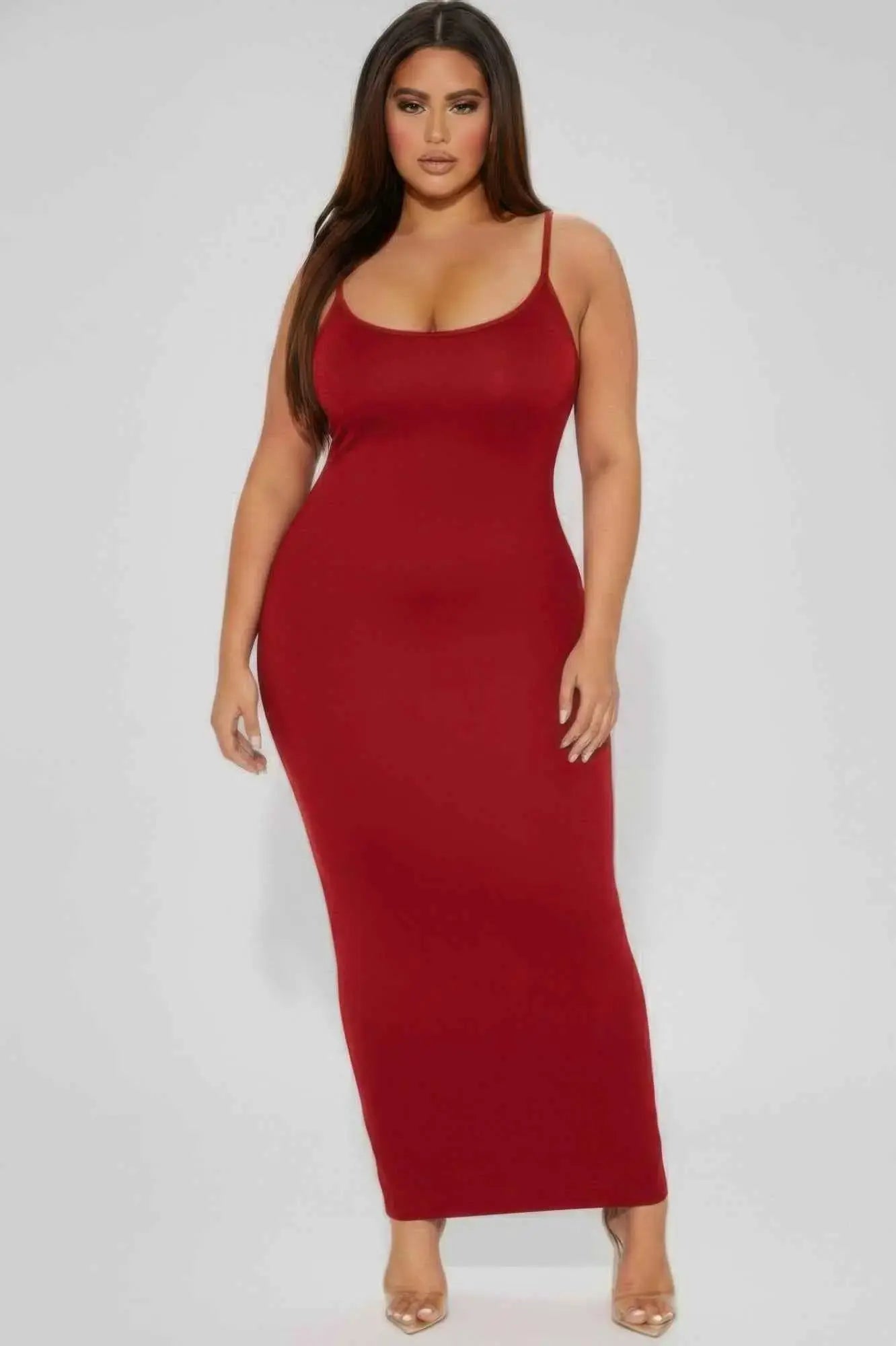 Plus Ribbed Mermaaid Hem Cami Dress - Mr Lou’s Place