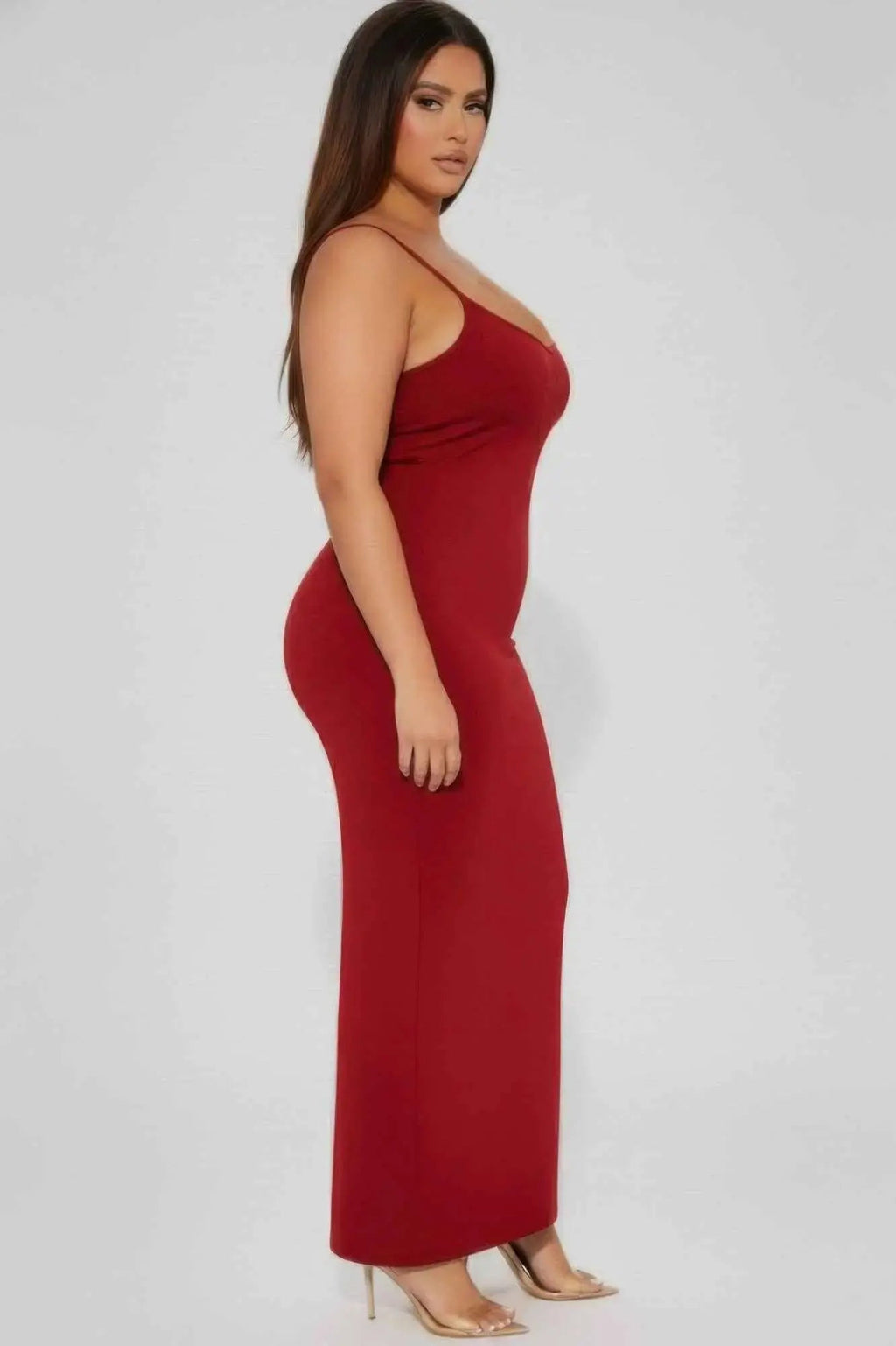 Plus Ribbed Mermaaid Hem Cami Dress - Mr Lou’s Place
