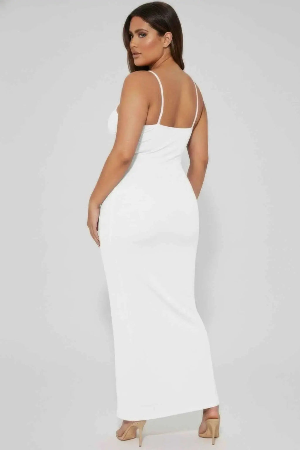Plus Ribbed Mermaaid Hem Cami Dress - Mr Lou’s Place