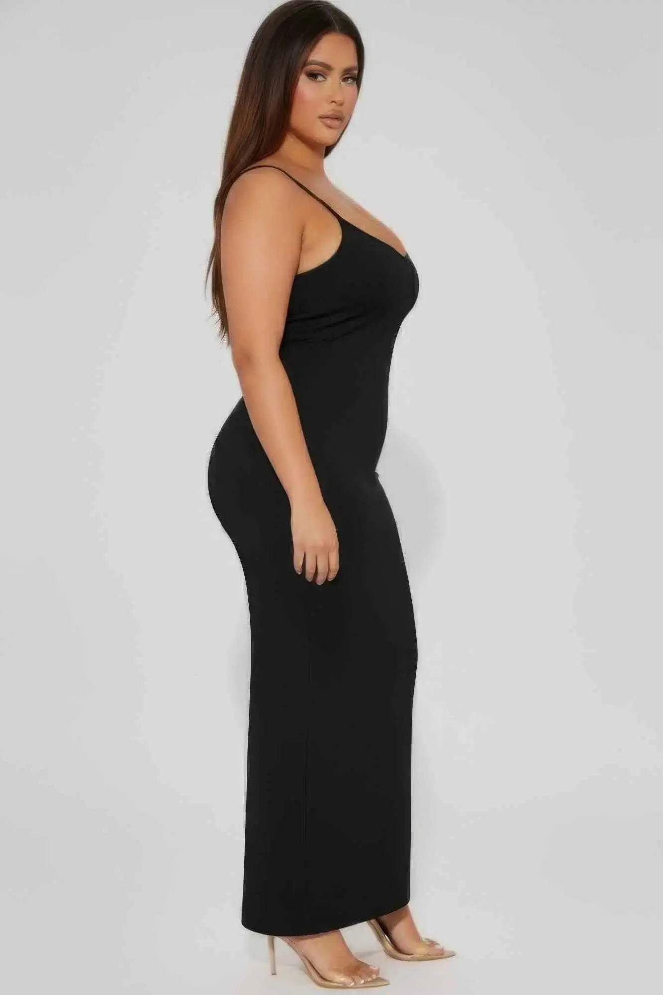 Plus Ribbed Mermaaid Hem Cami Dress - Mr Lou’s Place