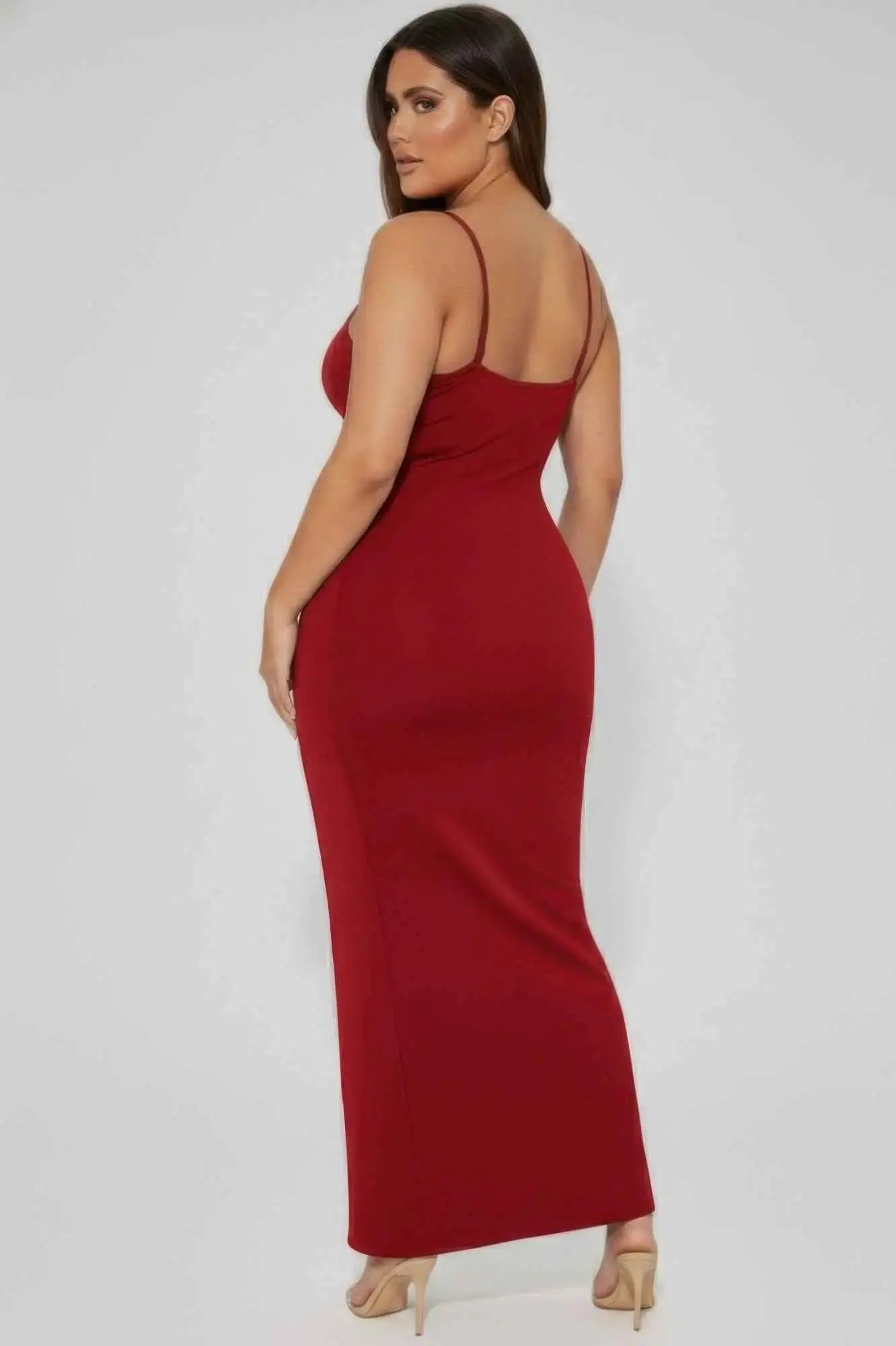 Plus Ribbed Mermaaid Hem Cami Dress - Mr Lou’s Place