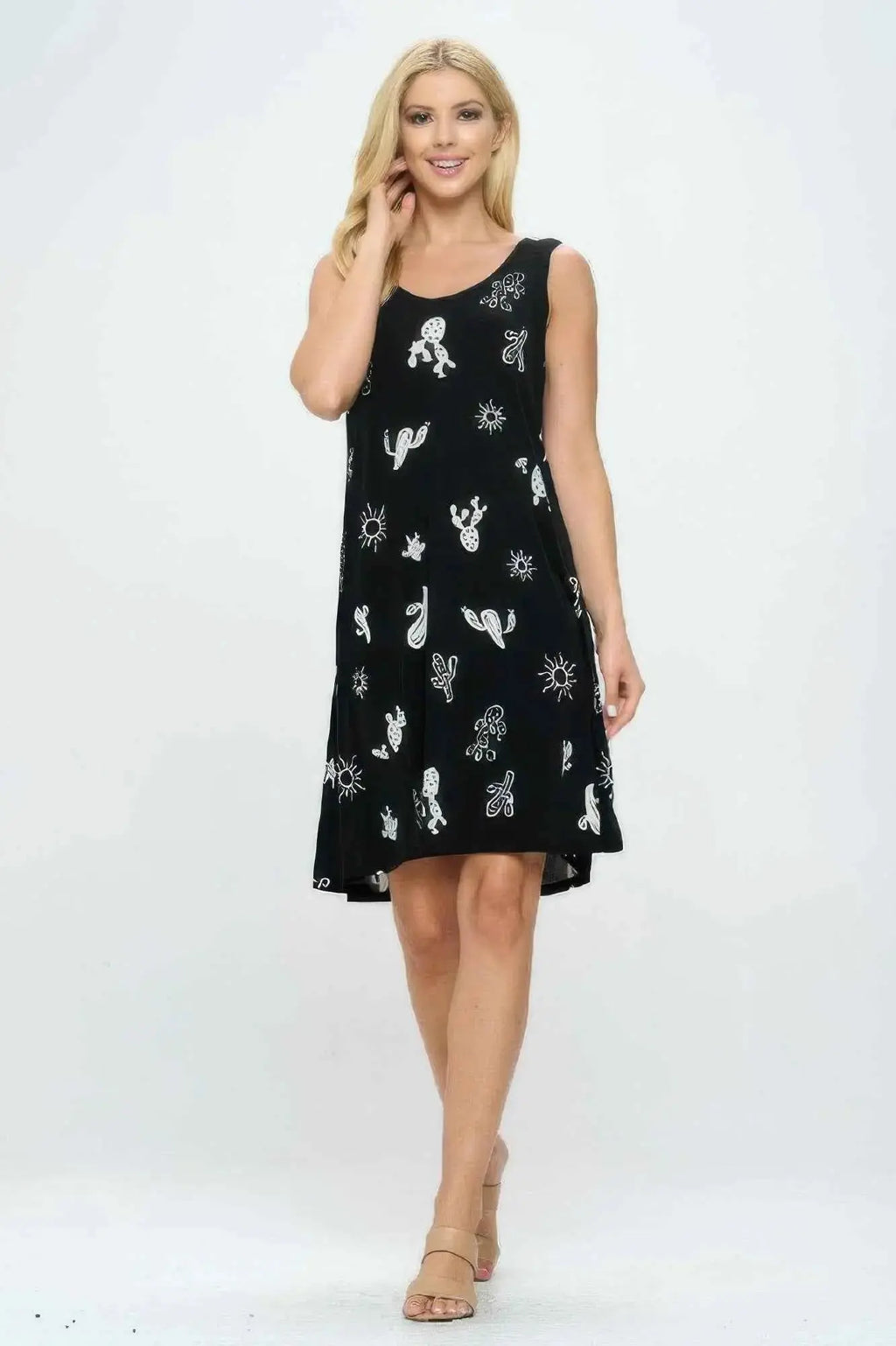 Plus Size Bns Print Missy Tank Dress - Mr Lou’s Place