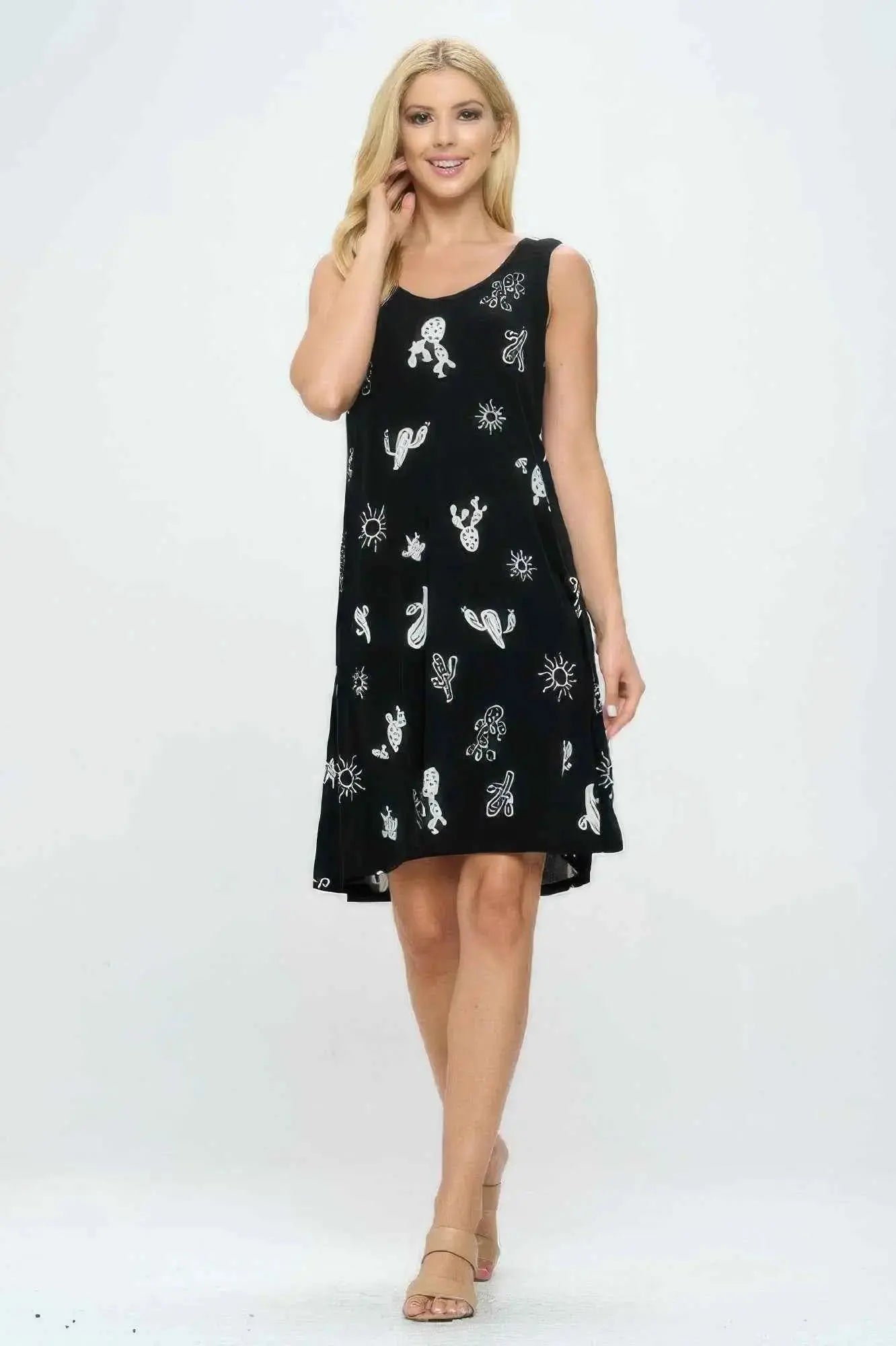 Plus Size Bns Print Missy Tank Dress - Mr Lou’s Place