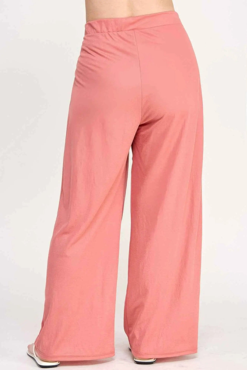 Plus Size Knit Linen Pleated Wide Leg Pants - Mr Lou’s Place