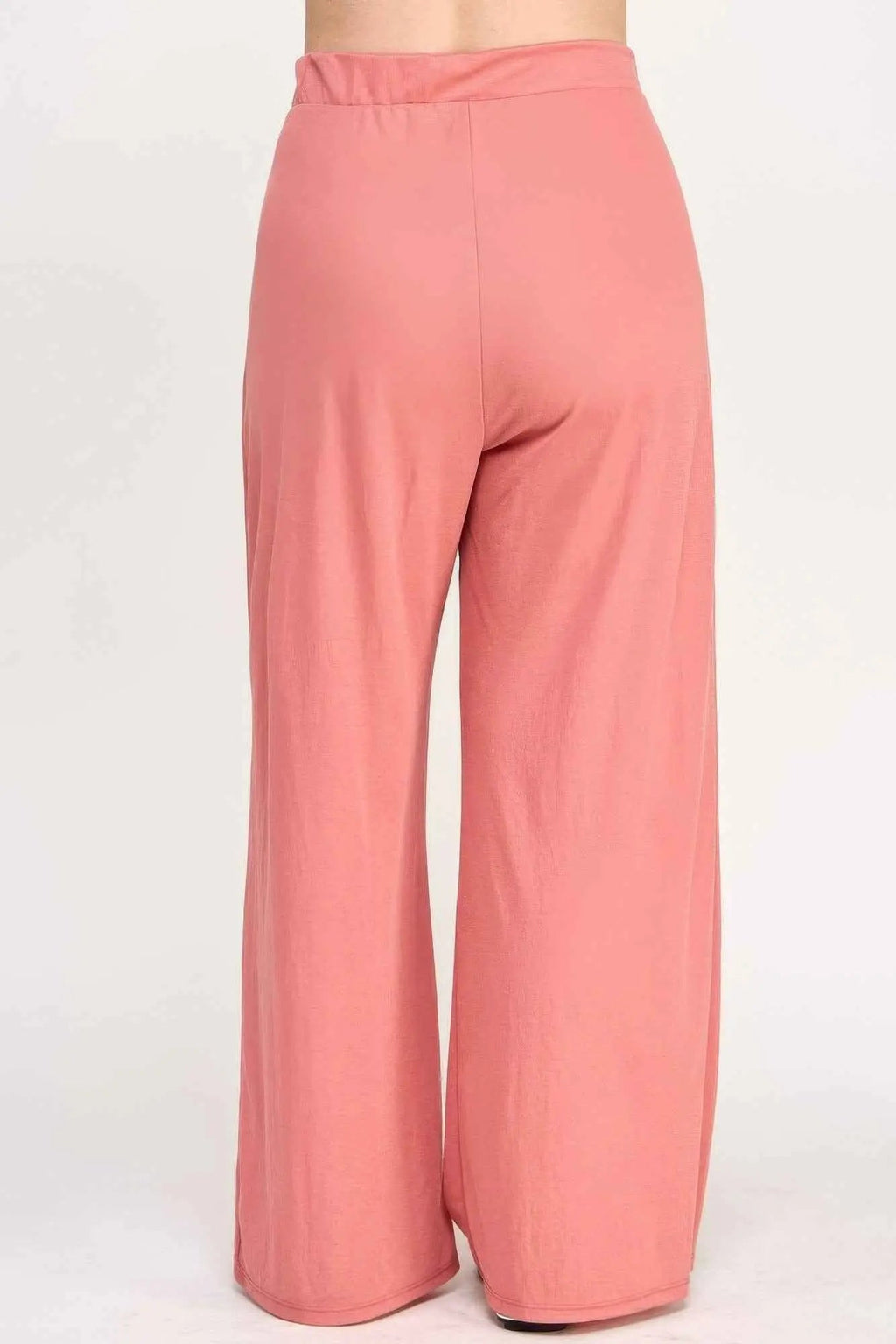 Plus Size Knit Linen Pleated Wide Leg Pants - Mr Lou’s Place