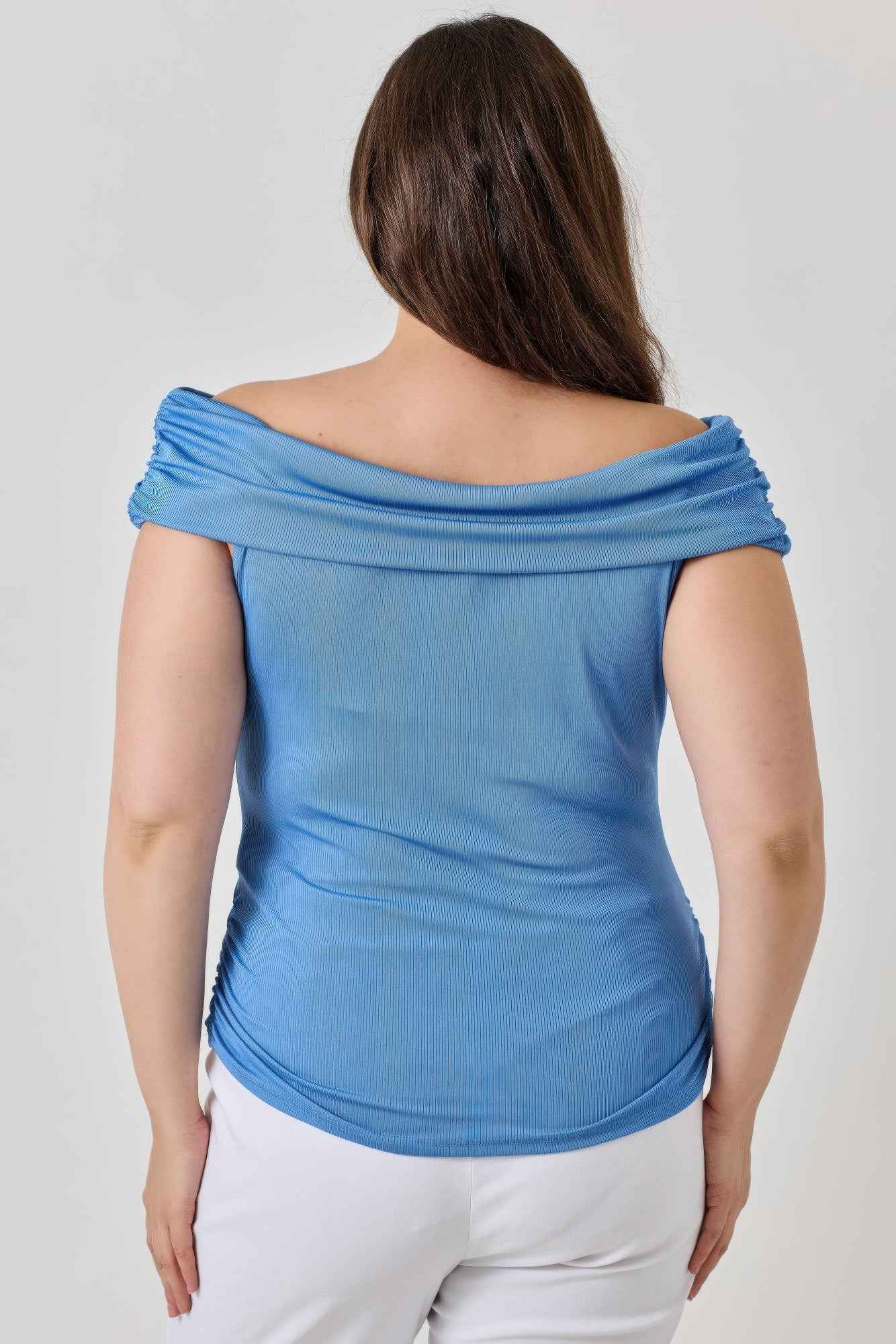 Plus Size Ots 2x1 Knit Rib Top - Mr Lou’s Place