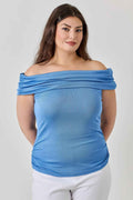 Plus Size Ots 2x1 Knit Rib Top - Mr Lou’s Place
